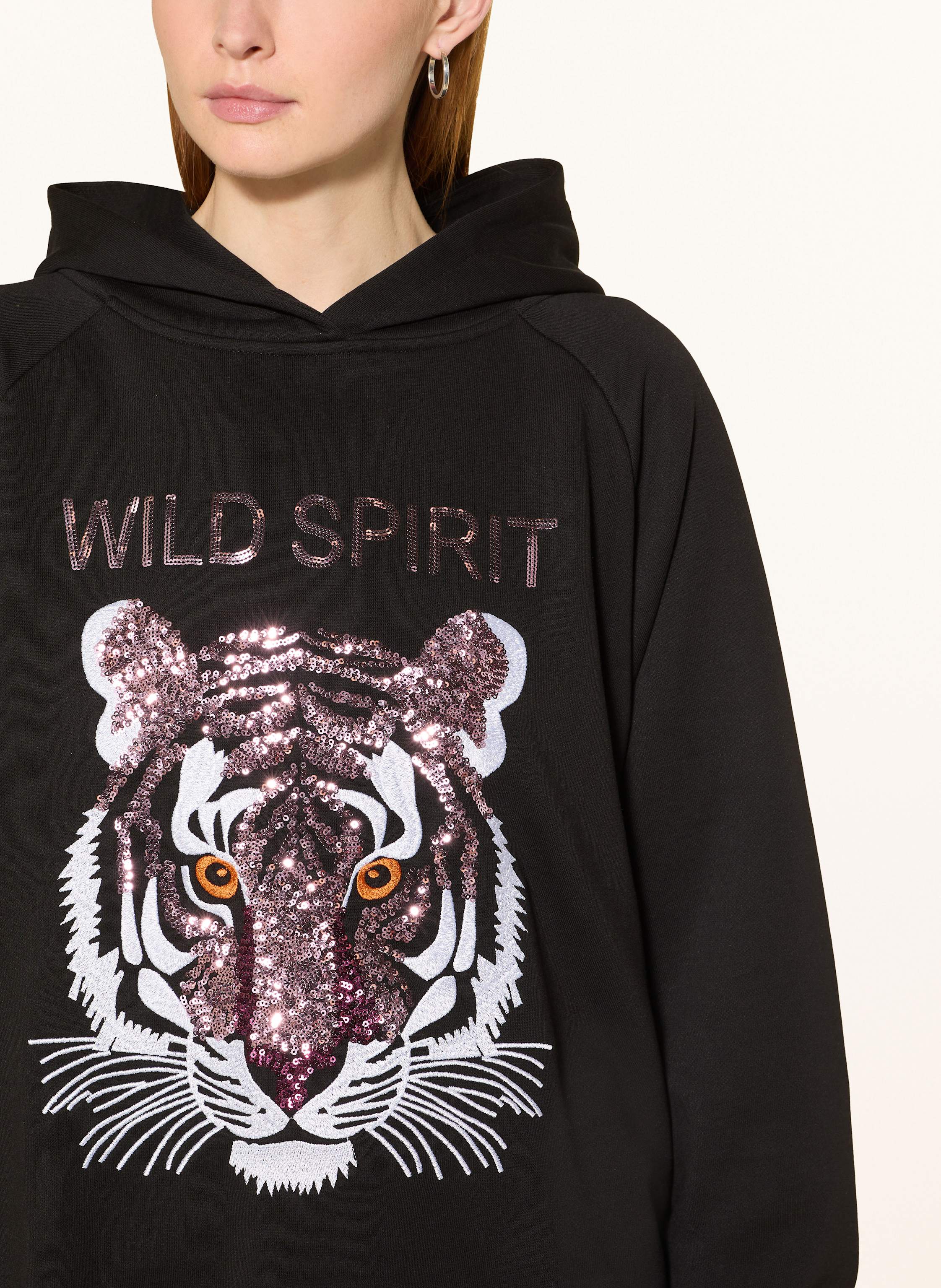 Thumbnail - Miss Goodlife Hoodie Mit Pailletten schwarz