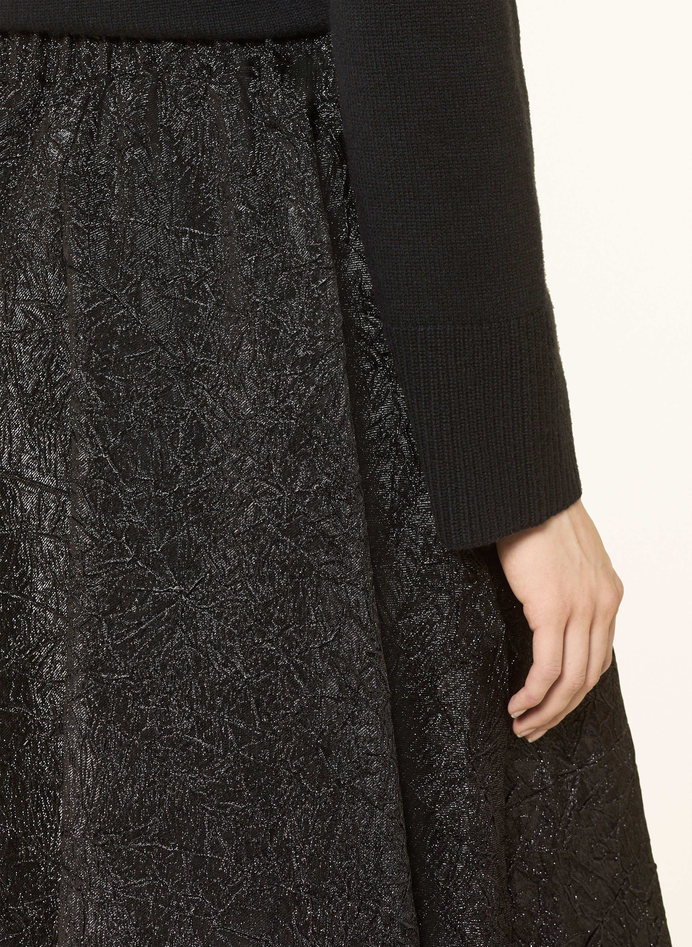 Thumbnail - Miss Goodlife Rock Mit Glitzergarn schwarz