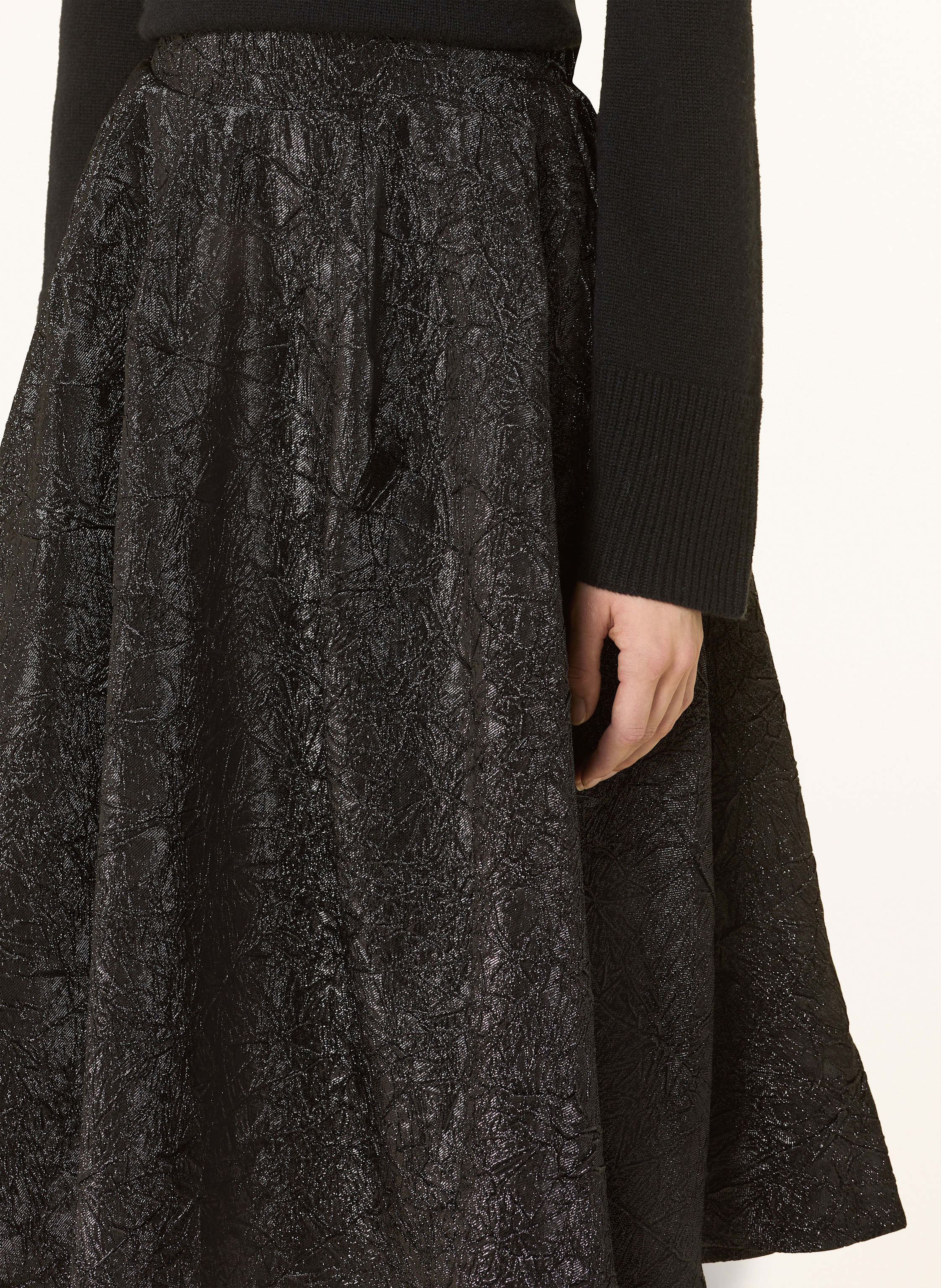 Thumbnail - Miss Goodlife Rock Mit Glitzergarn schwarz