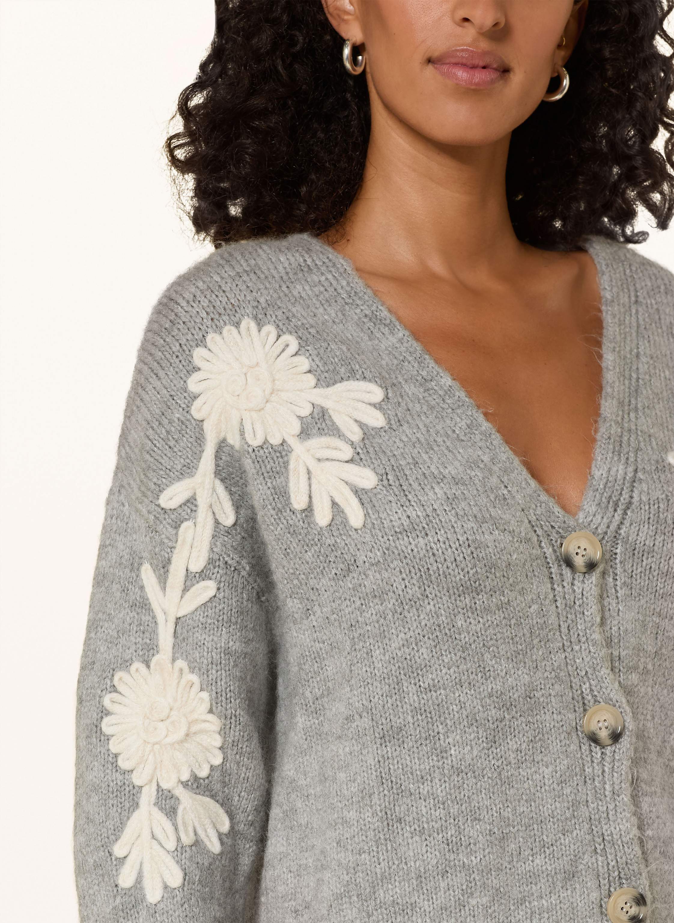 Thumbnail - More & More Strickjacke grau