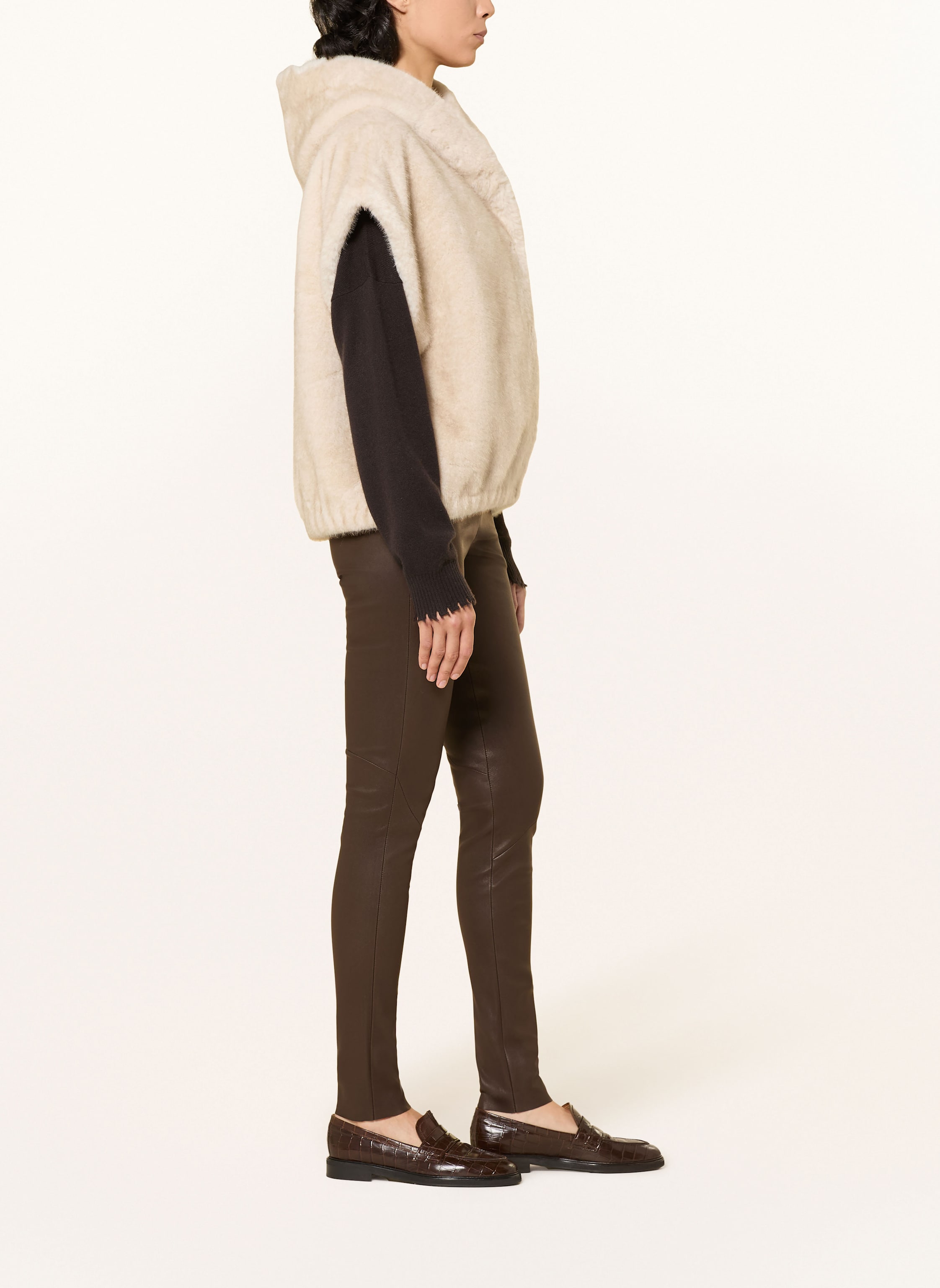 Thumbnail - Lilienfels Leder-Leggings braun