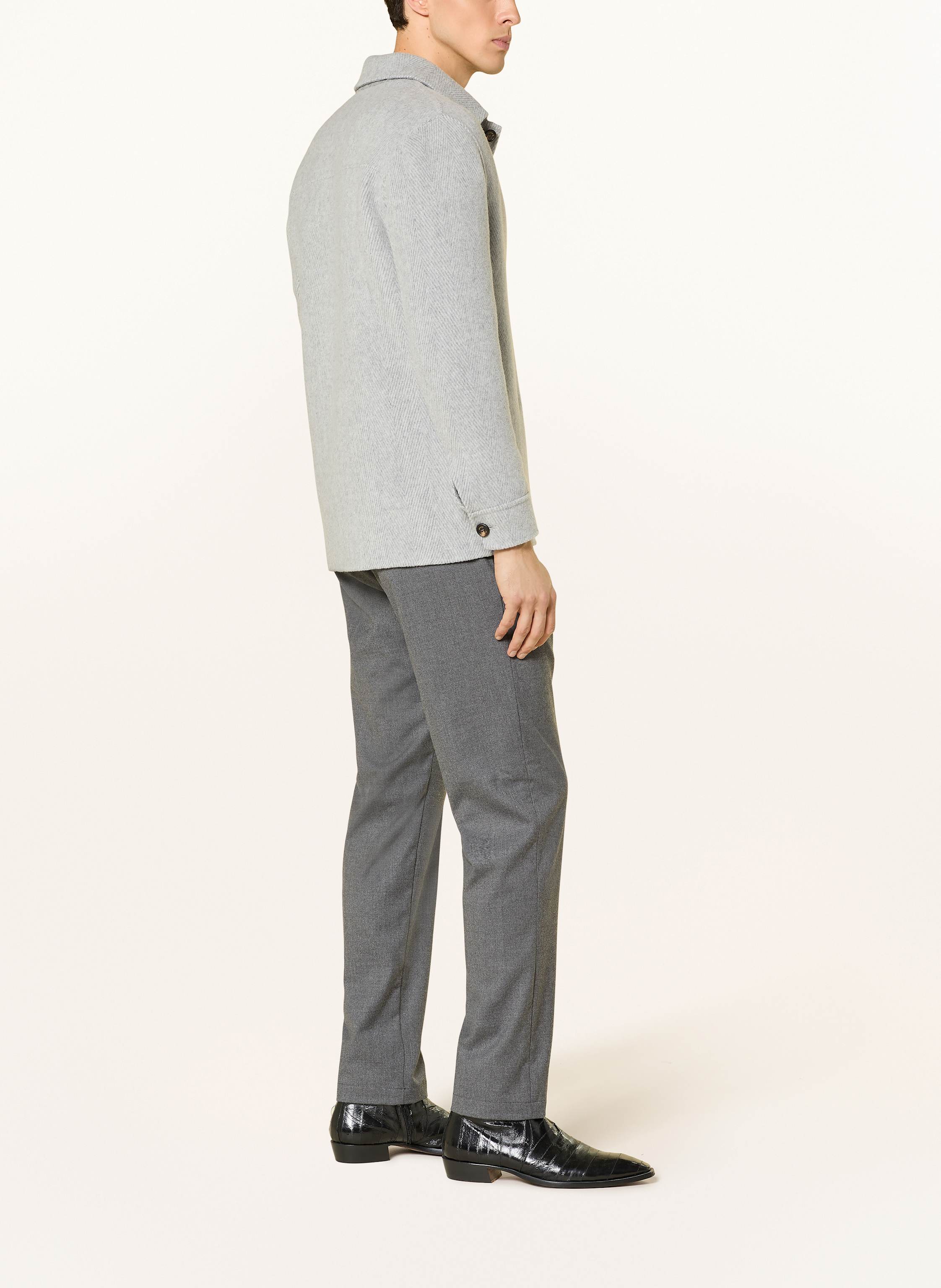Thumbnail - Myths Flanellhose Im Jogging-Stil Extra Slim Fit grau