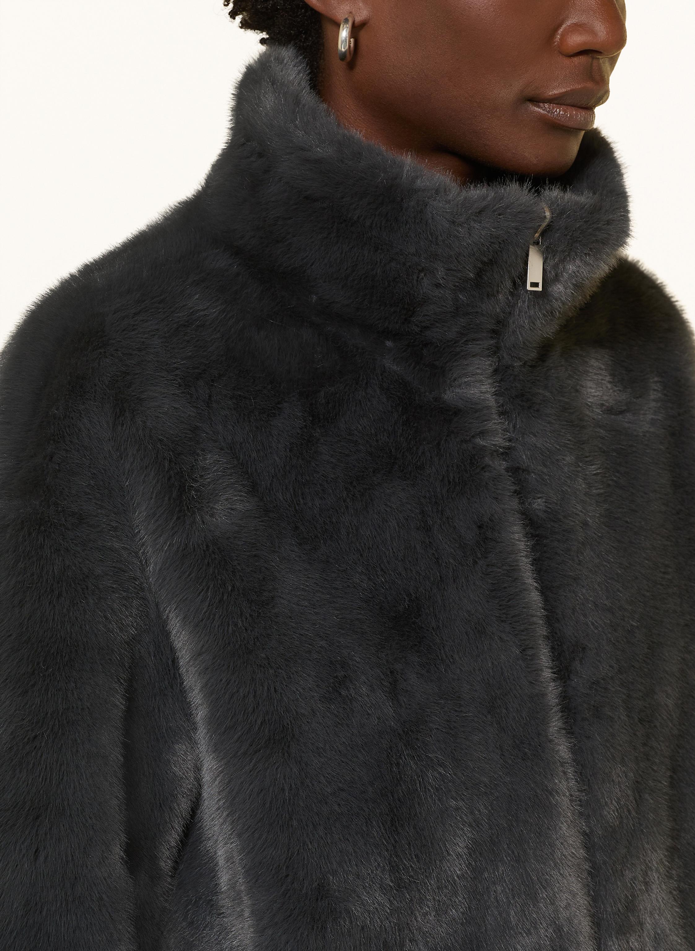 Thumbnail - Studio Ar Kunstpelz-Jacke Mara Zum Wenden schwarz
