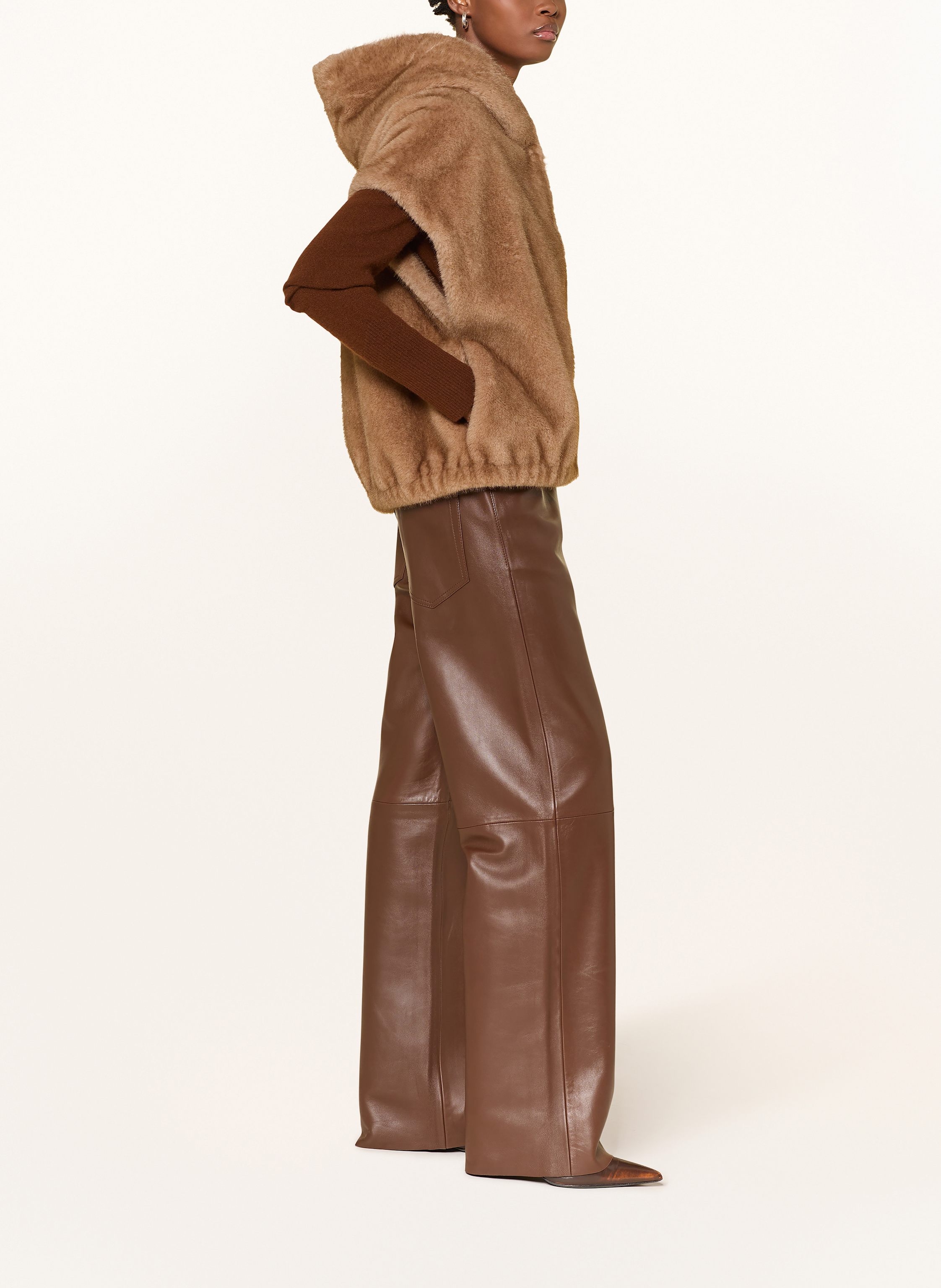 Thumbnail - Studio Ar Kunstpelz-Jacke Olena braun