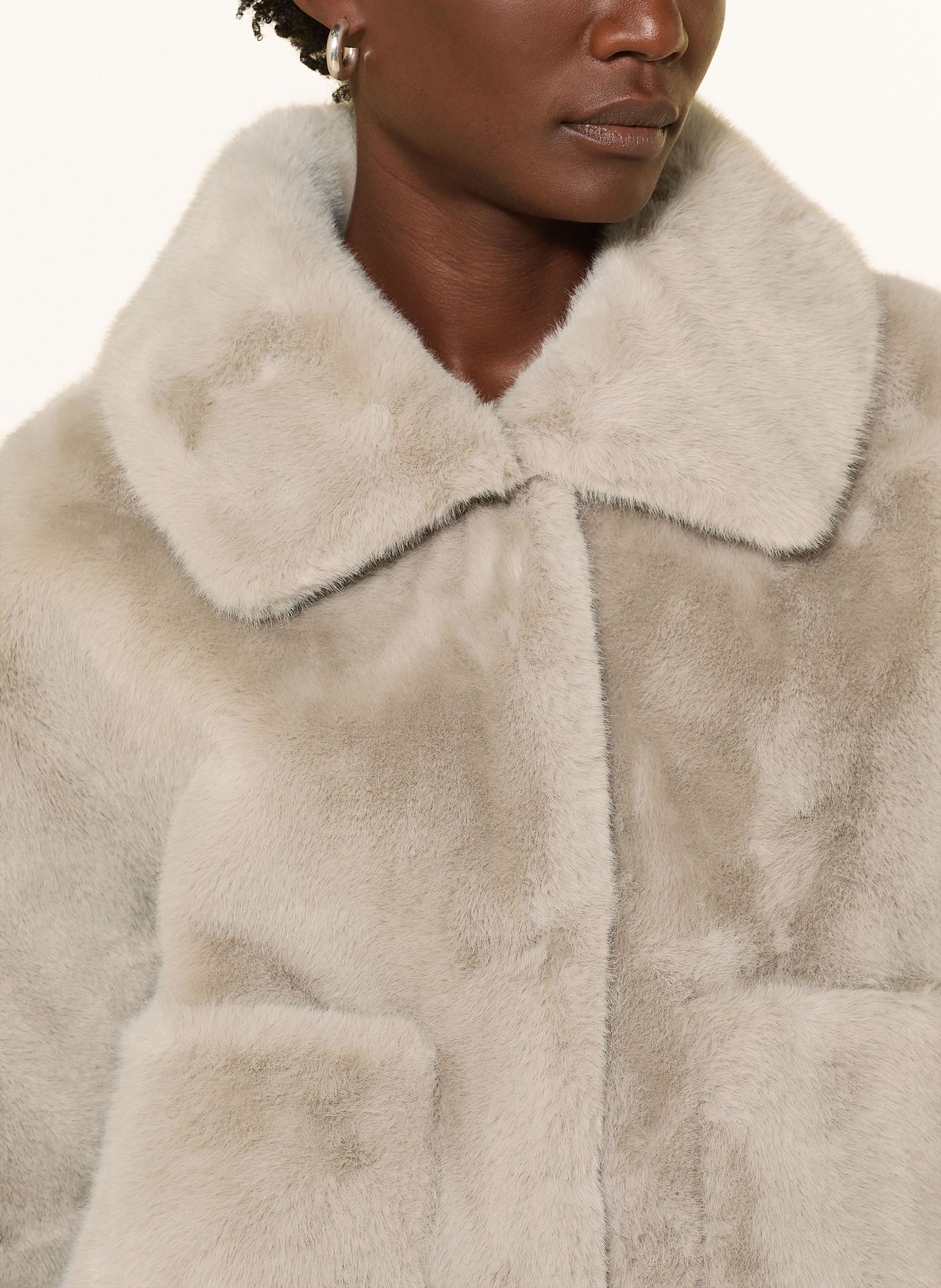 Thumbnail - Studio Ar Kunstpelz-Jacke Shara Zum Wenden beige