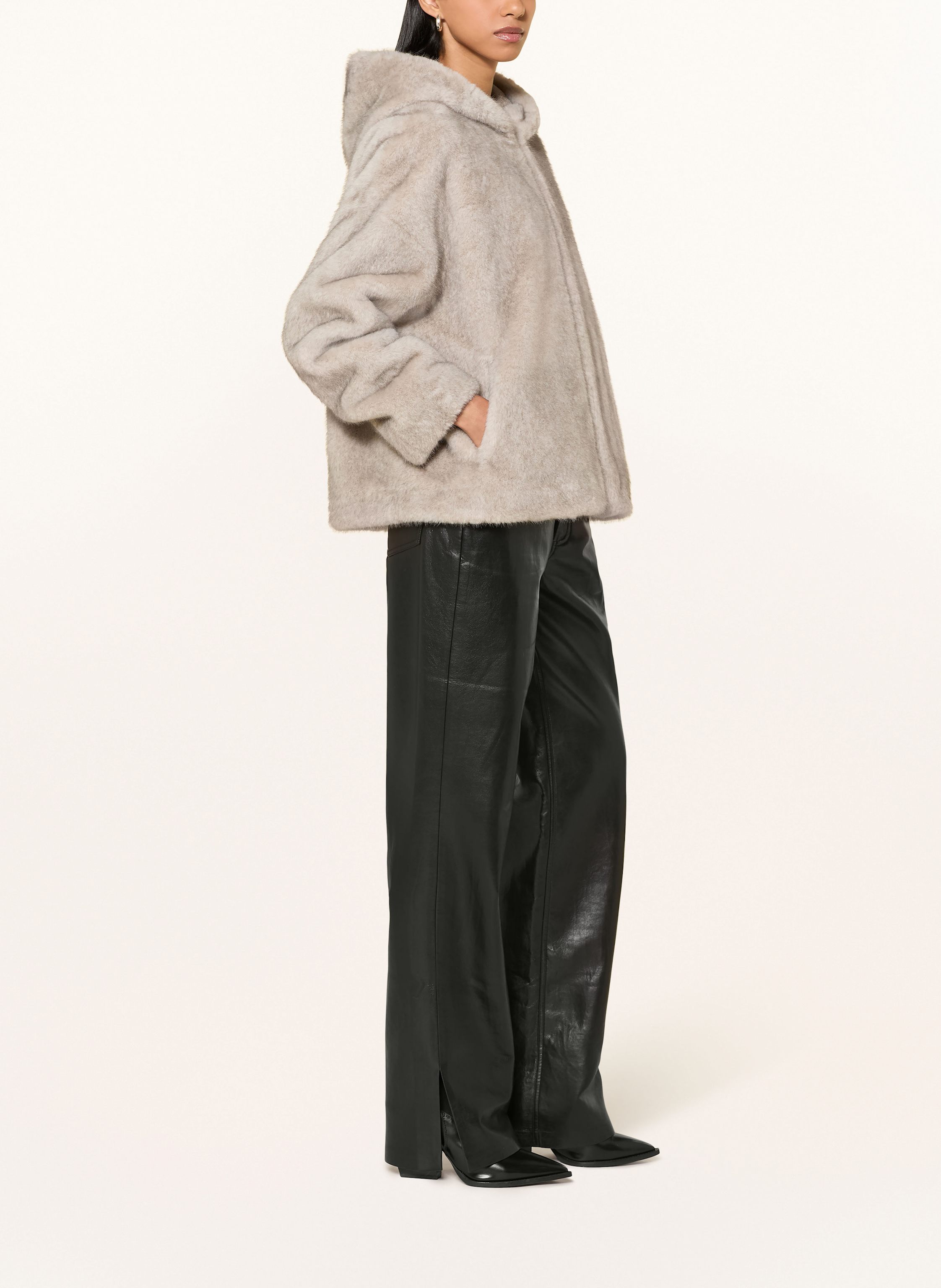 Thumbnail - Studio Ar Kunstfell-Jacke Ruby beige