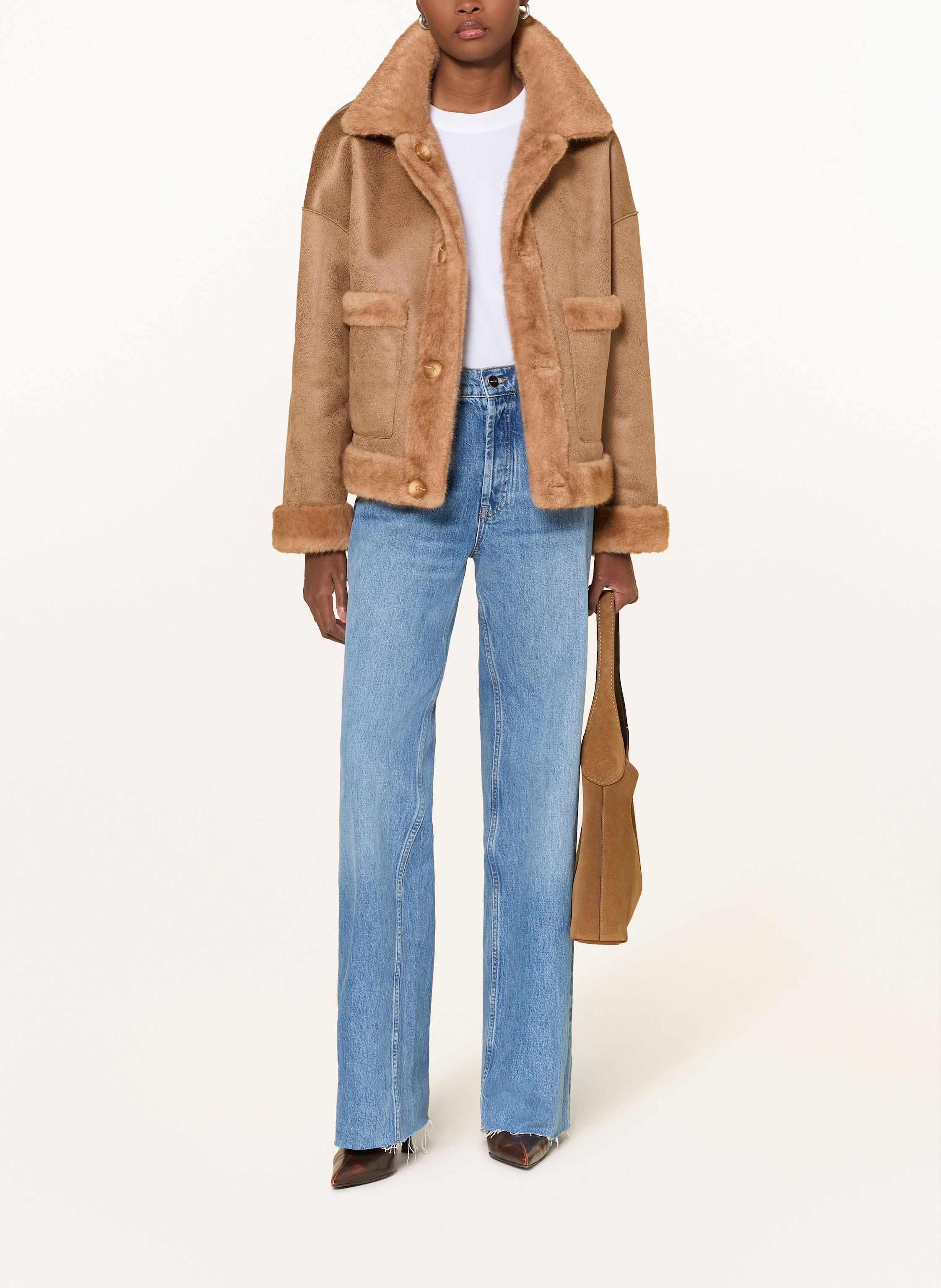 Thumbnail - Studio Ar Kunstpelz-Jacke Faje Zum Wenden braun