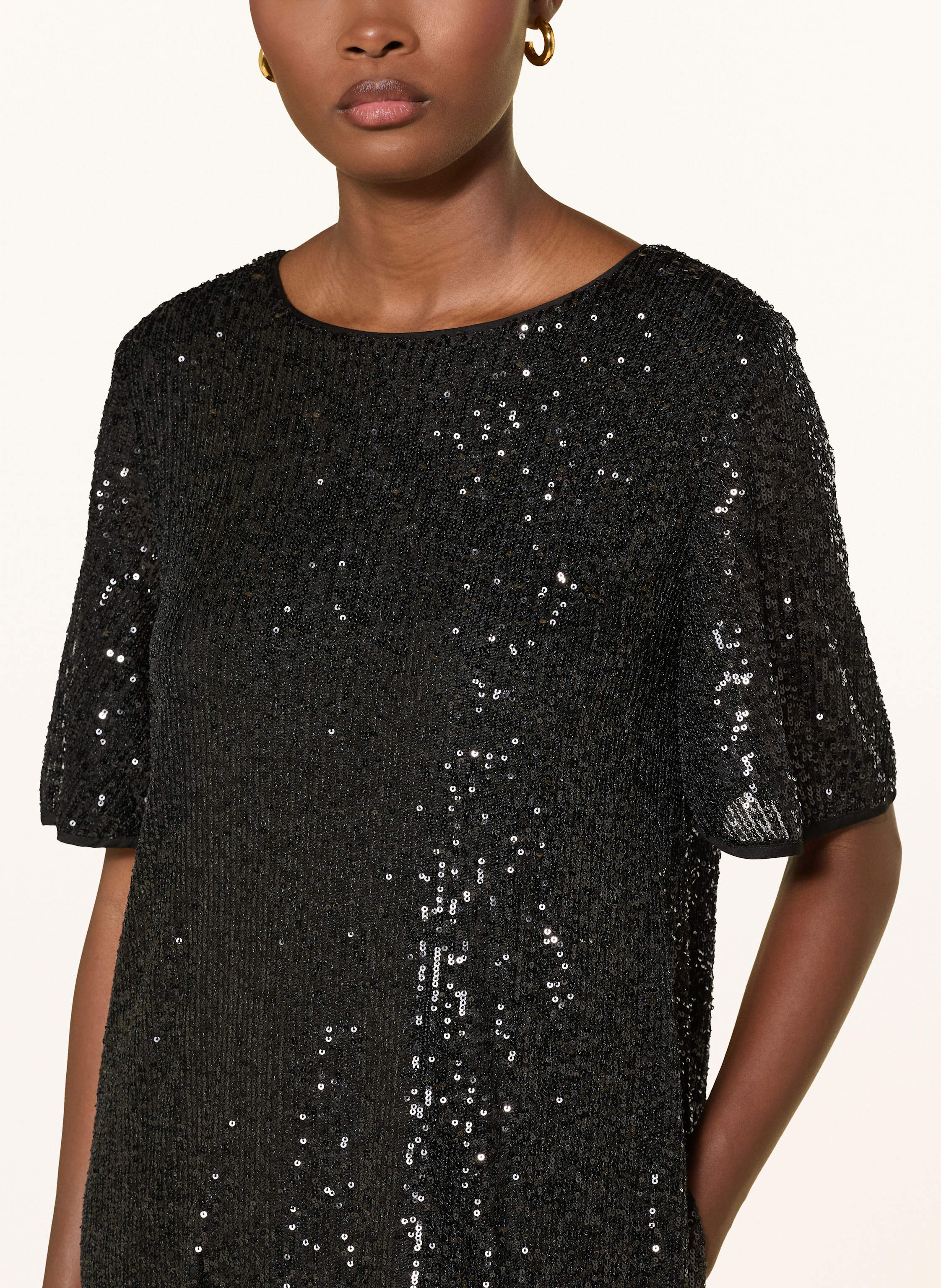 Thumbnail - Mrs & Hugs Kleid Mit Pailletten schwarz