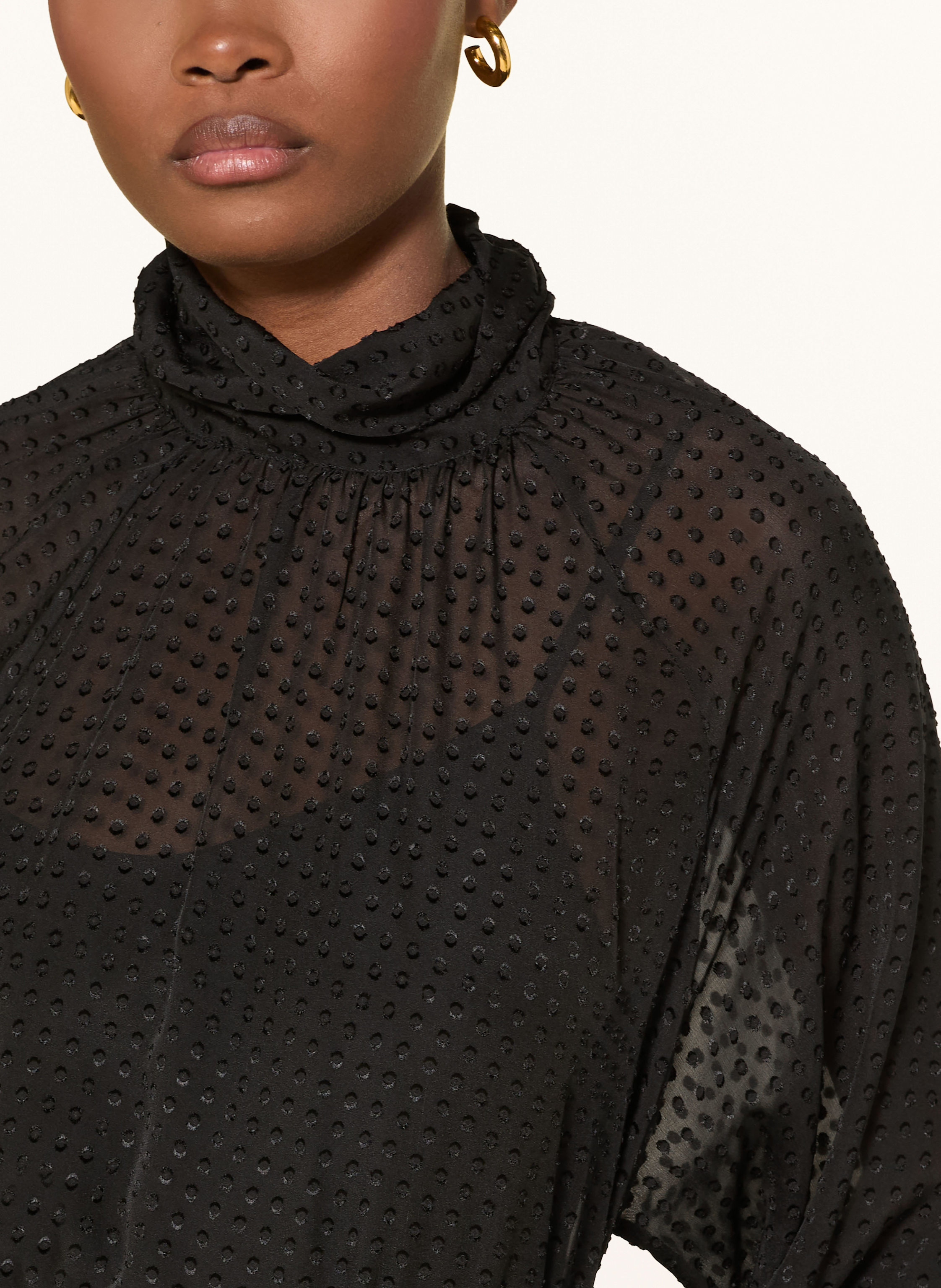 Thumbnail - Mrs & Hugs Blusenshirt Aus Seide schwarz