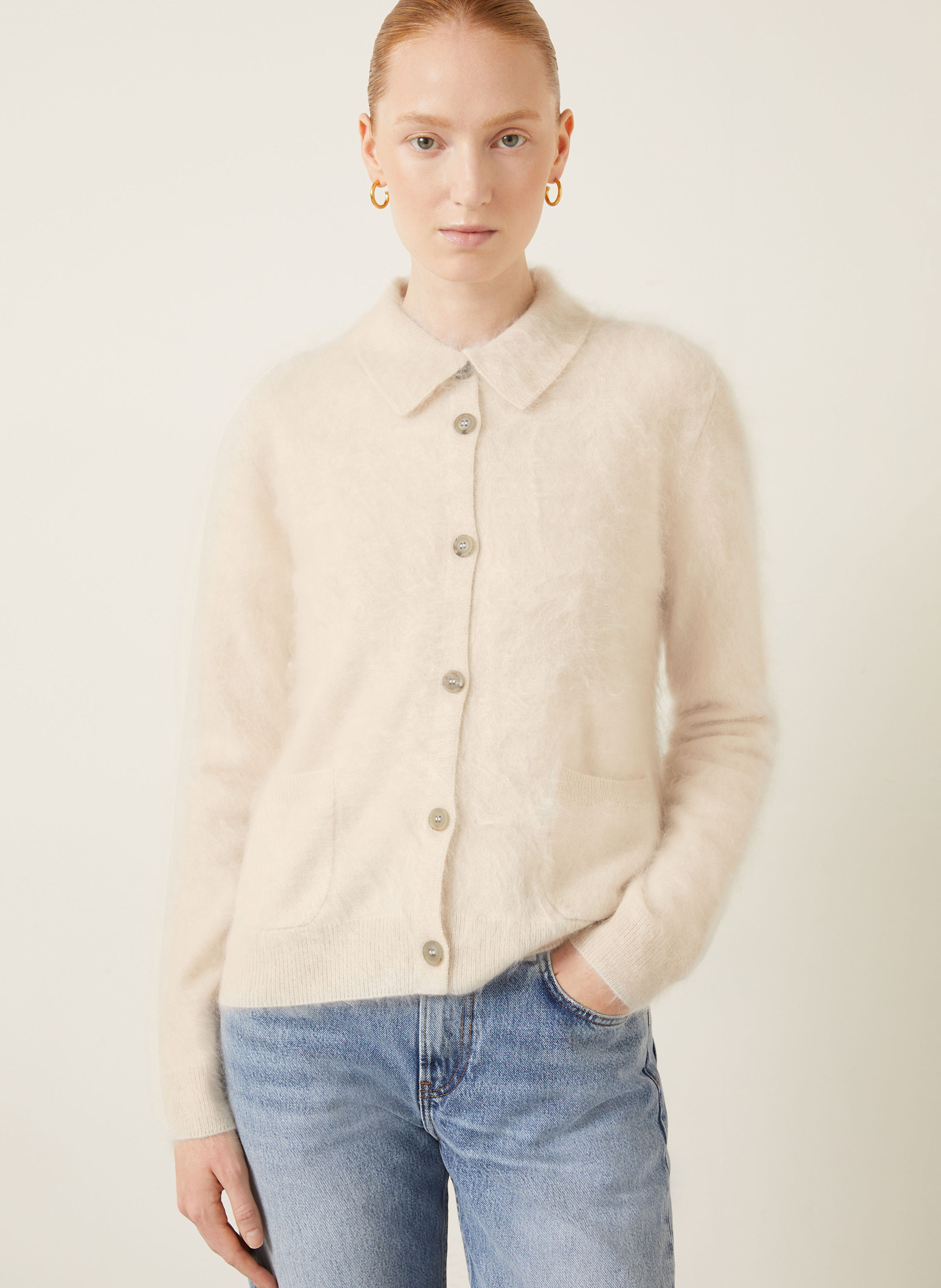 Thumbnail - Iris Von Arnim Strickjacke Elyn Aus Cashmere beige