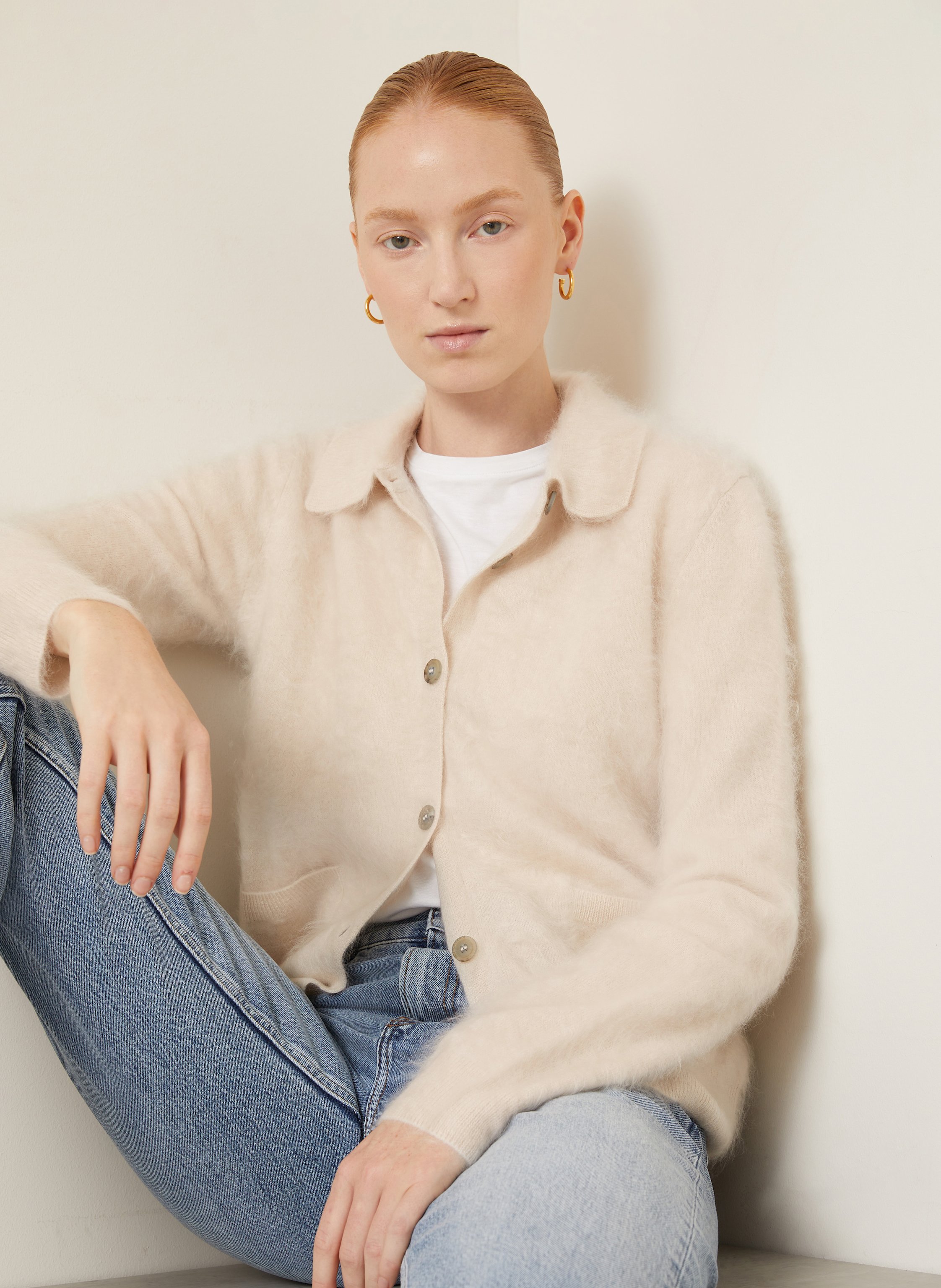 Thumbnail - Iris Von Arnim Strickjacke Elyn Aus Cashmere beige