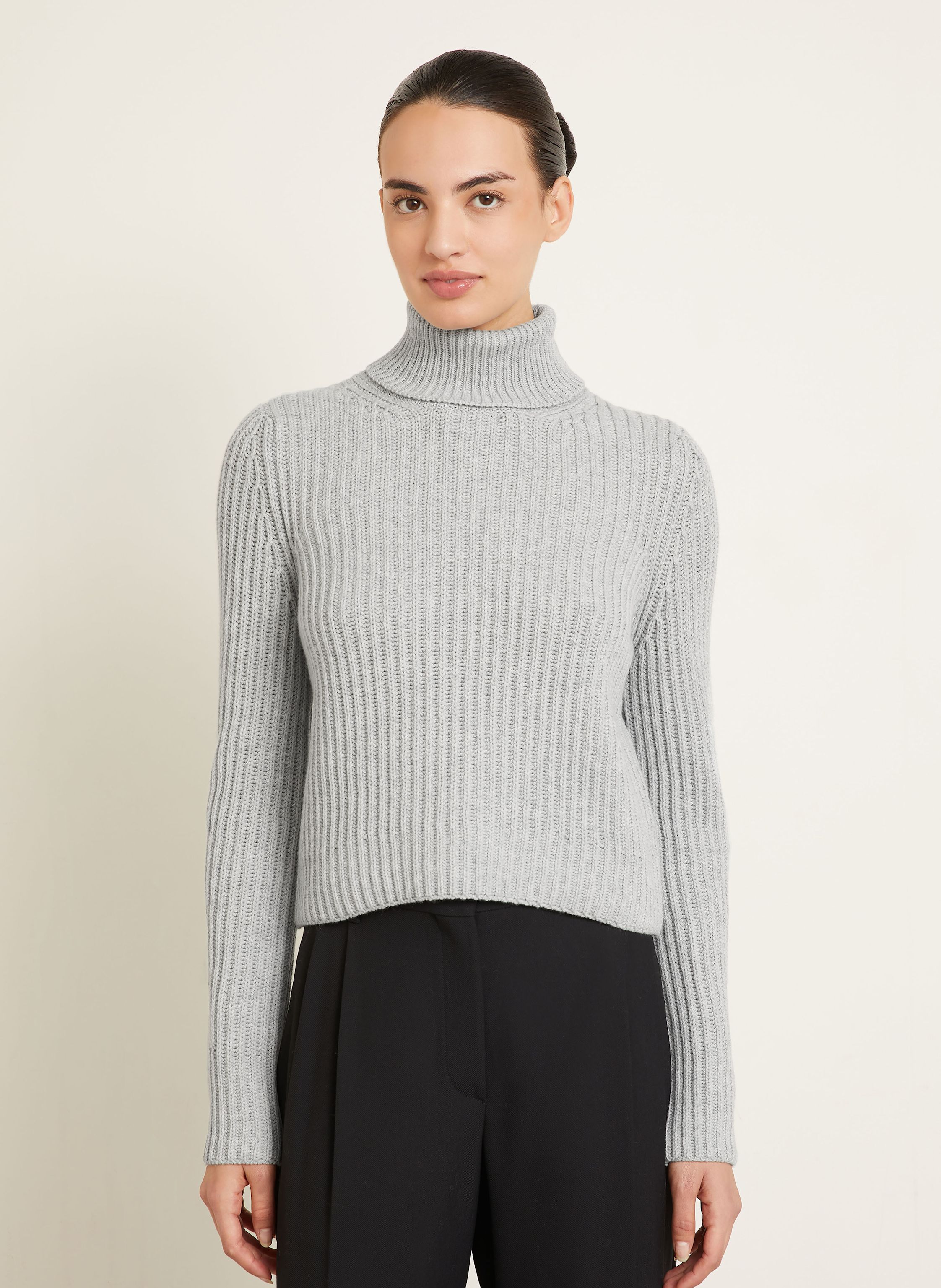 Thumbnail - Iris Von Arnim Rollkragenpullover Astrid Aus Cashmere silber