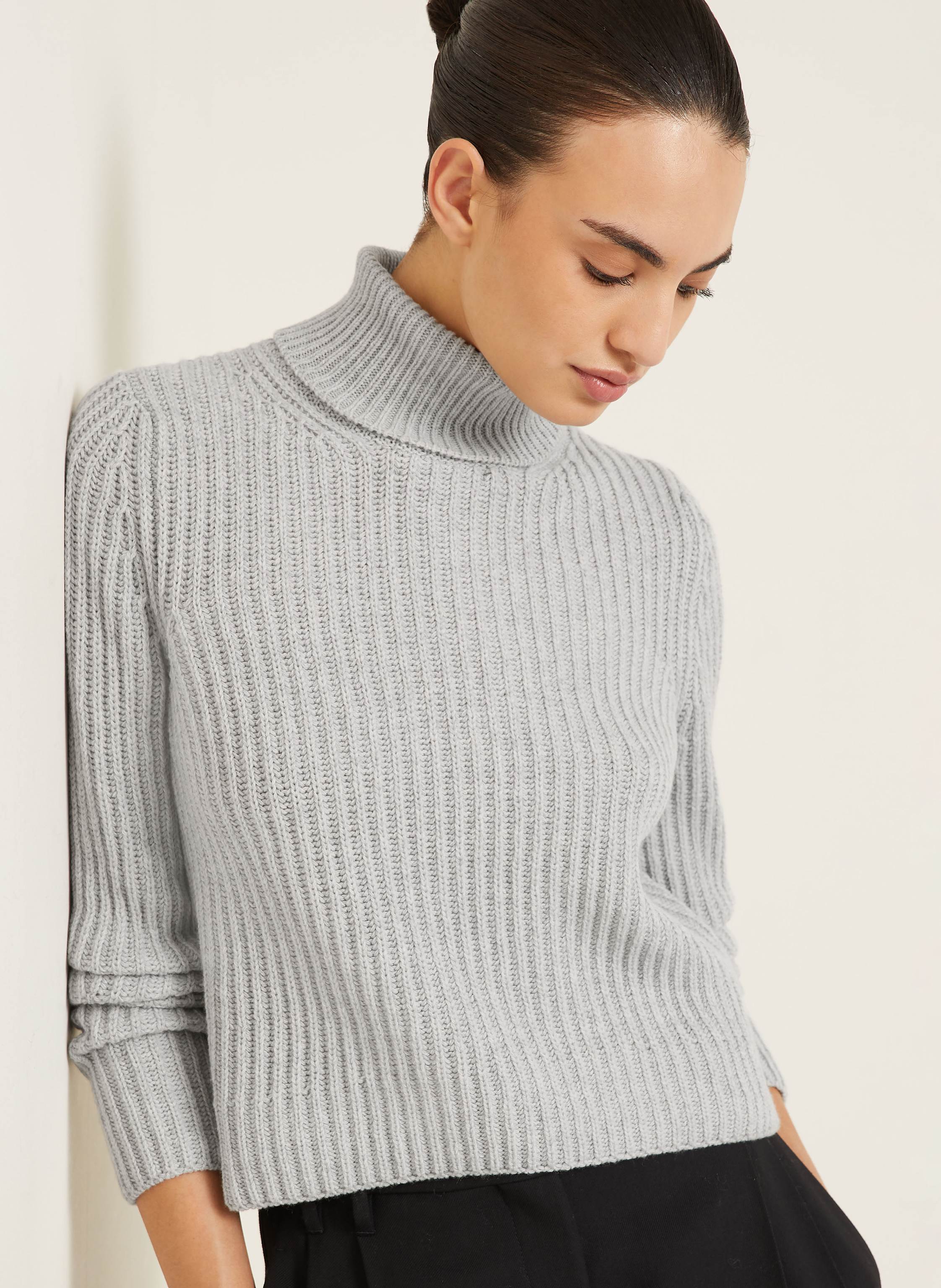 Thumbnail - Iris Von Arnim Rollkragenpullover Astrid Aus Cashmere silber