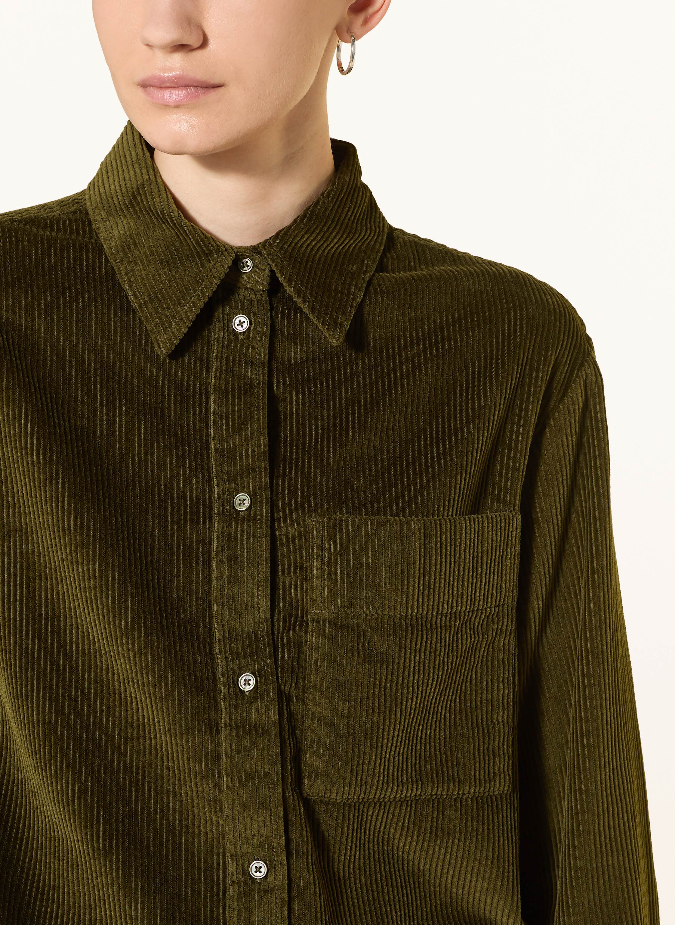 Thumbnail - Marc O'polo Hemdbluse Aus Cord gruen