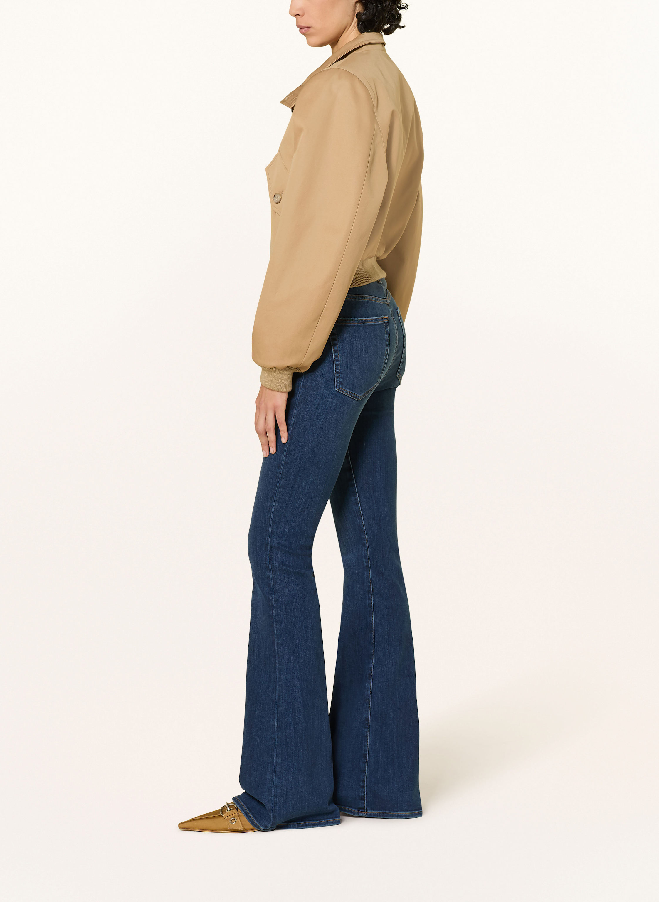 Thumbnail - Frame Flared Jeans Le High Flare blau