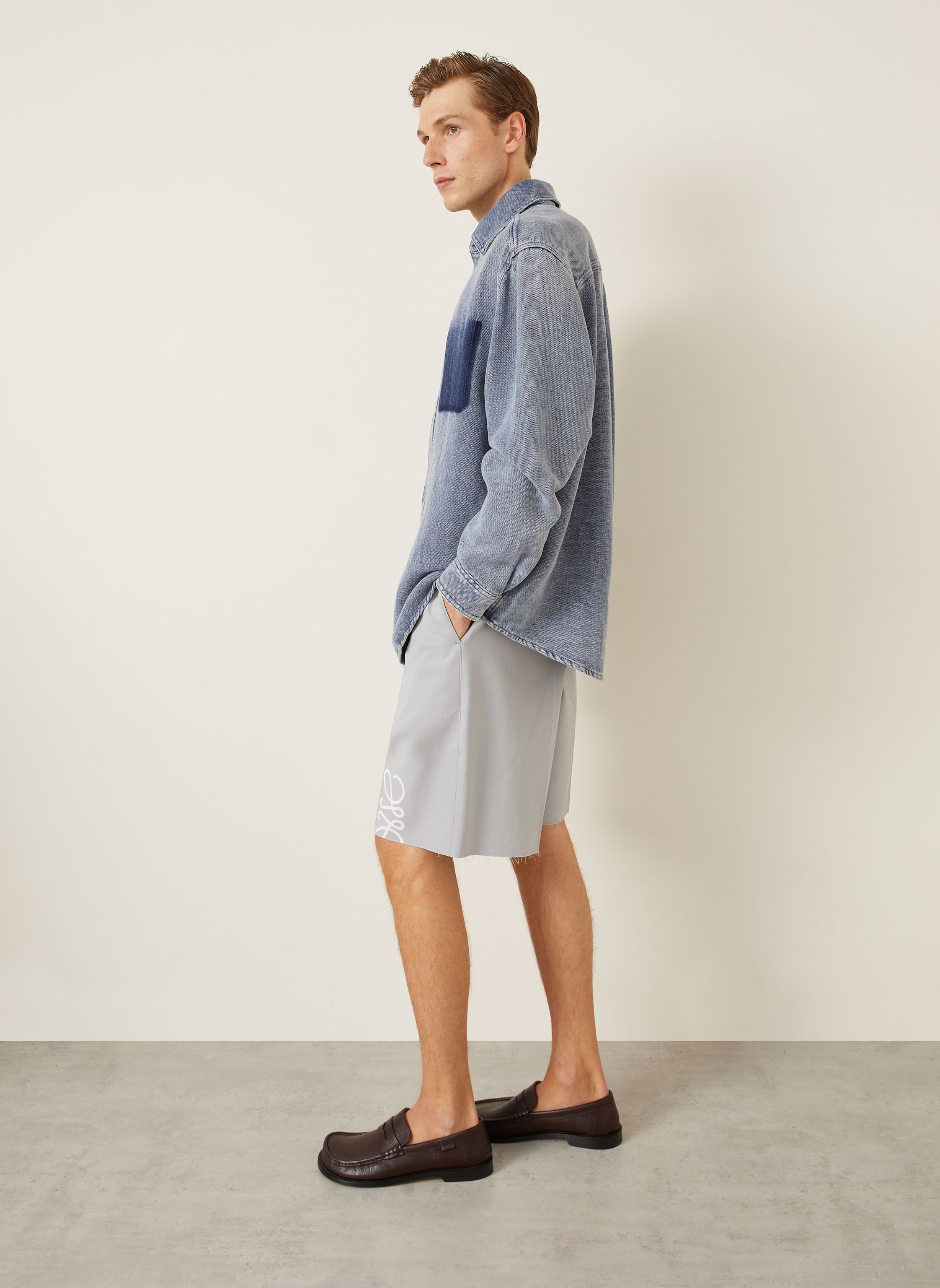 Thumbnail - Loewe Chinoshorts Regular Fit grau