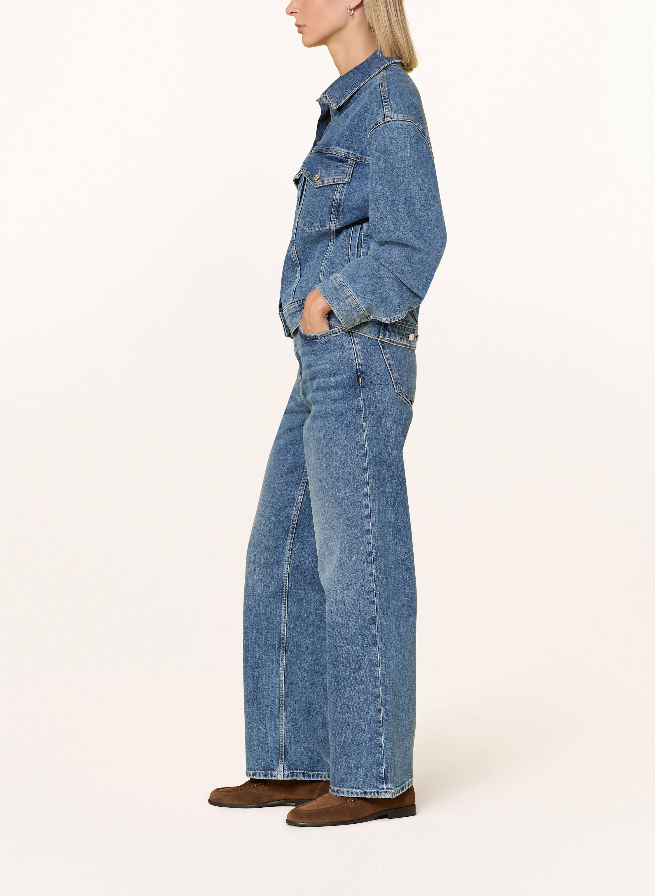 Thumbnail - Marc O'polo Wide Leg Jeans Linn blau