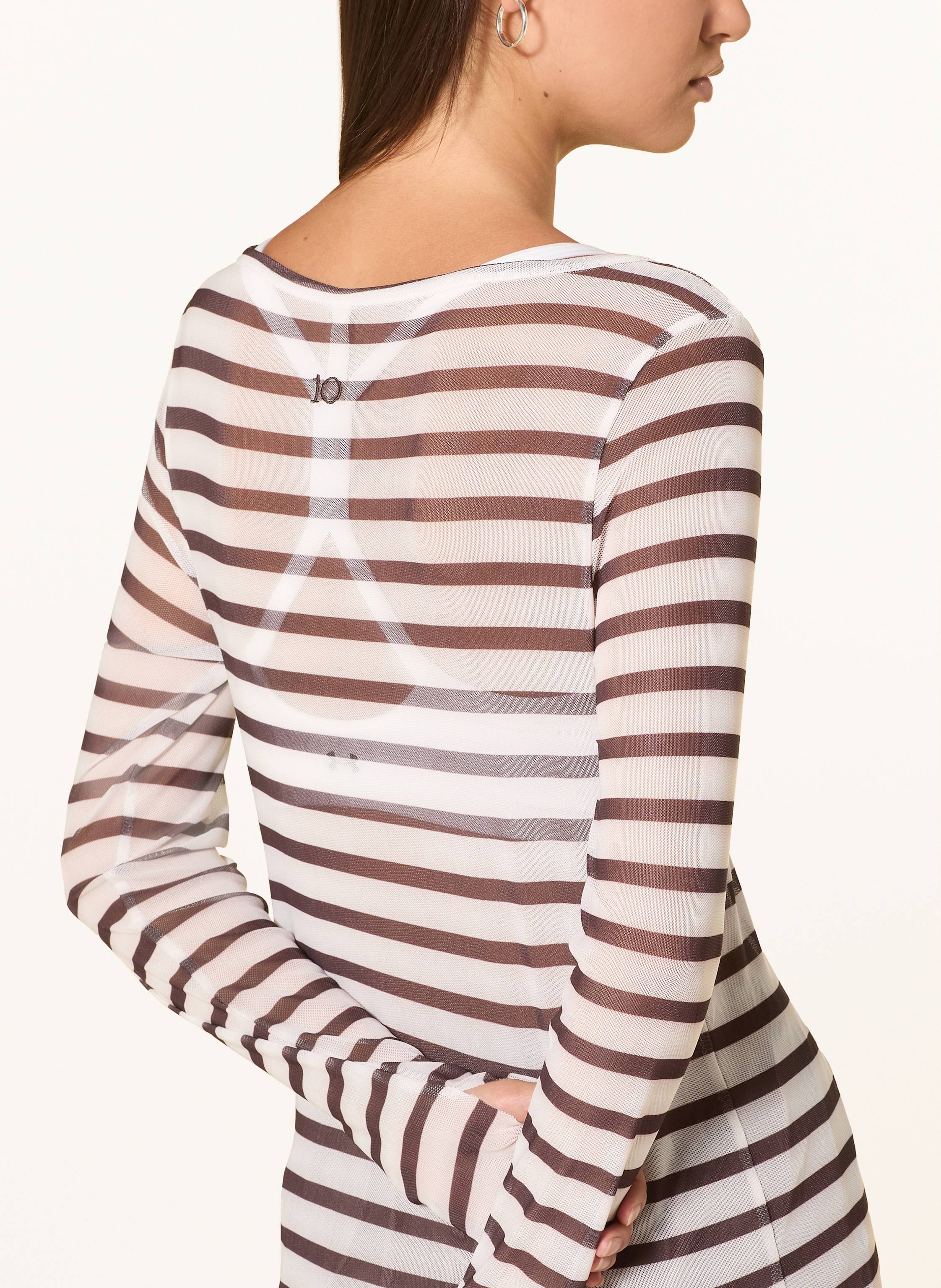 Thumbnail - 10days Longsleeve Aus Mesh weiss