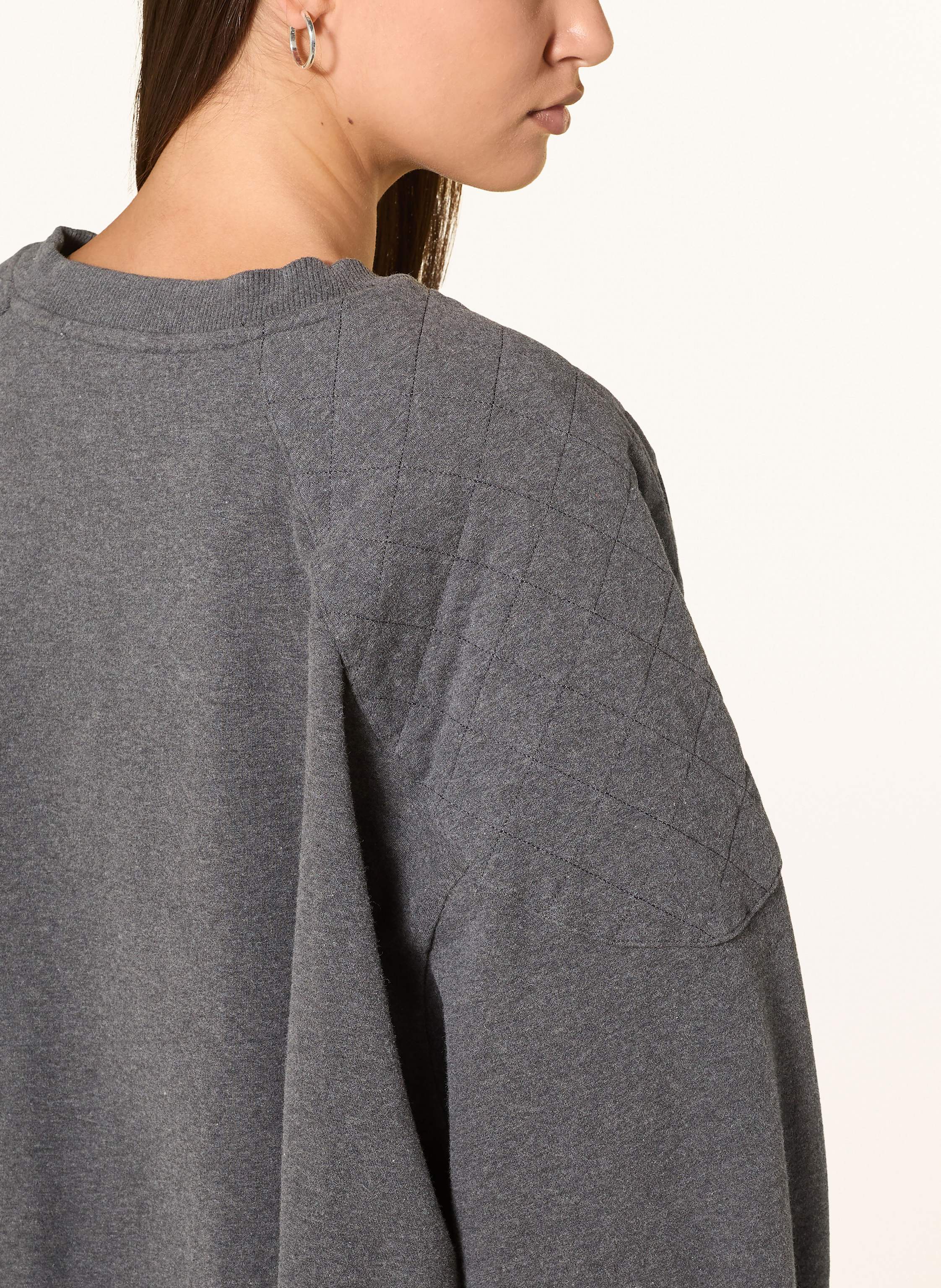 Thumbnail - 10days Cropped-Sweatshirt Mit 3/4-Arm grau