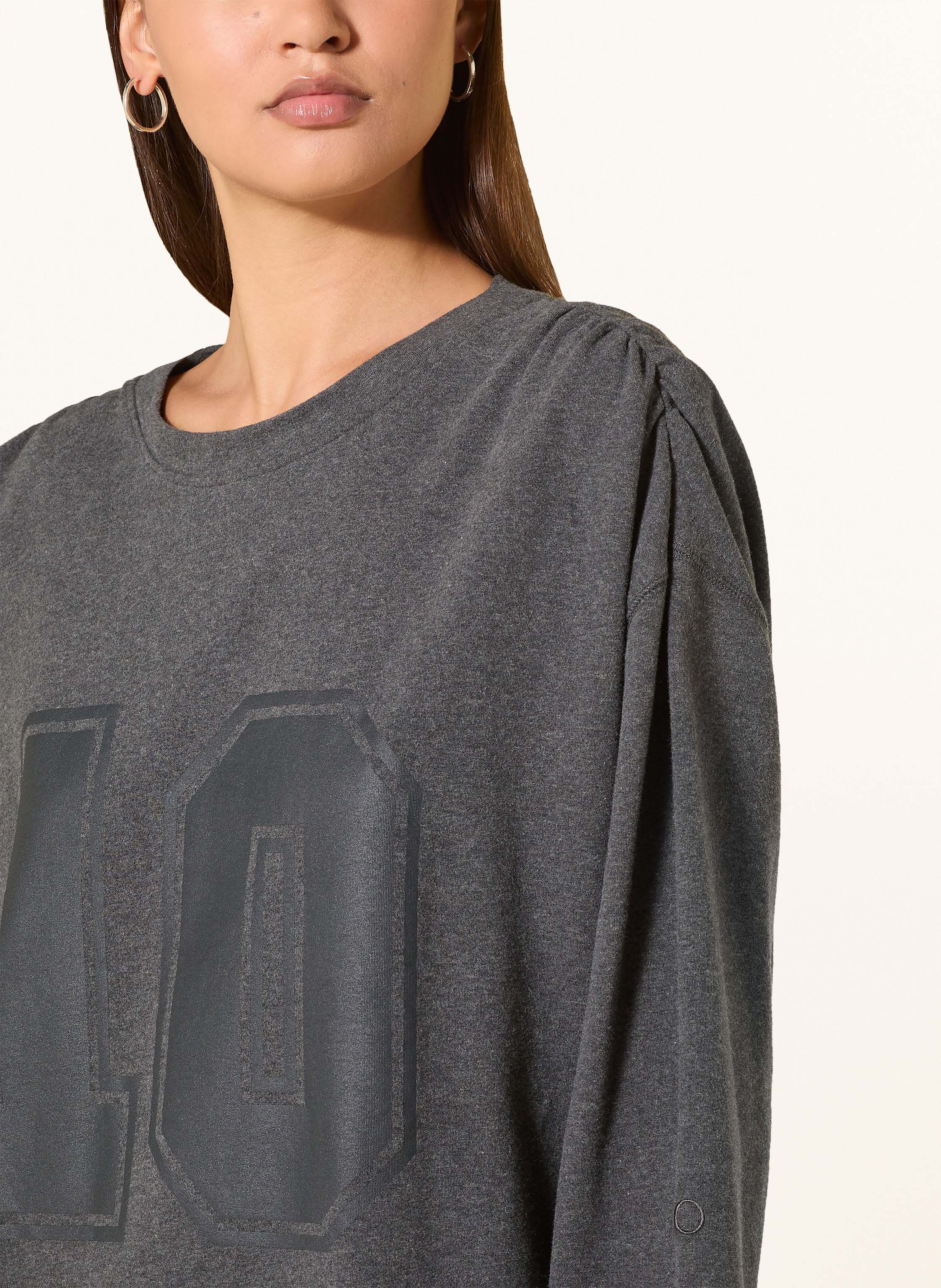 Thumbnail - 10days Sweatkleid Mit 3/4-Arm grau