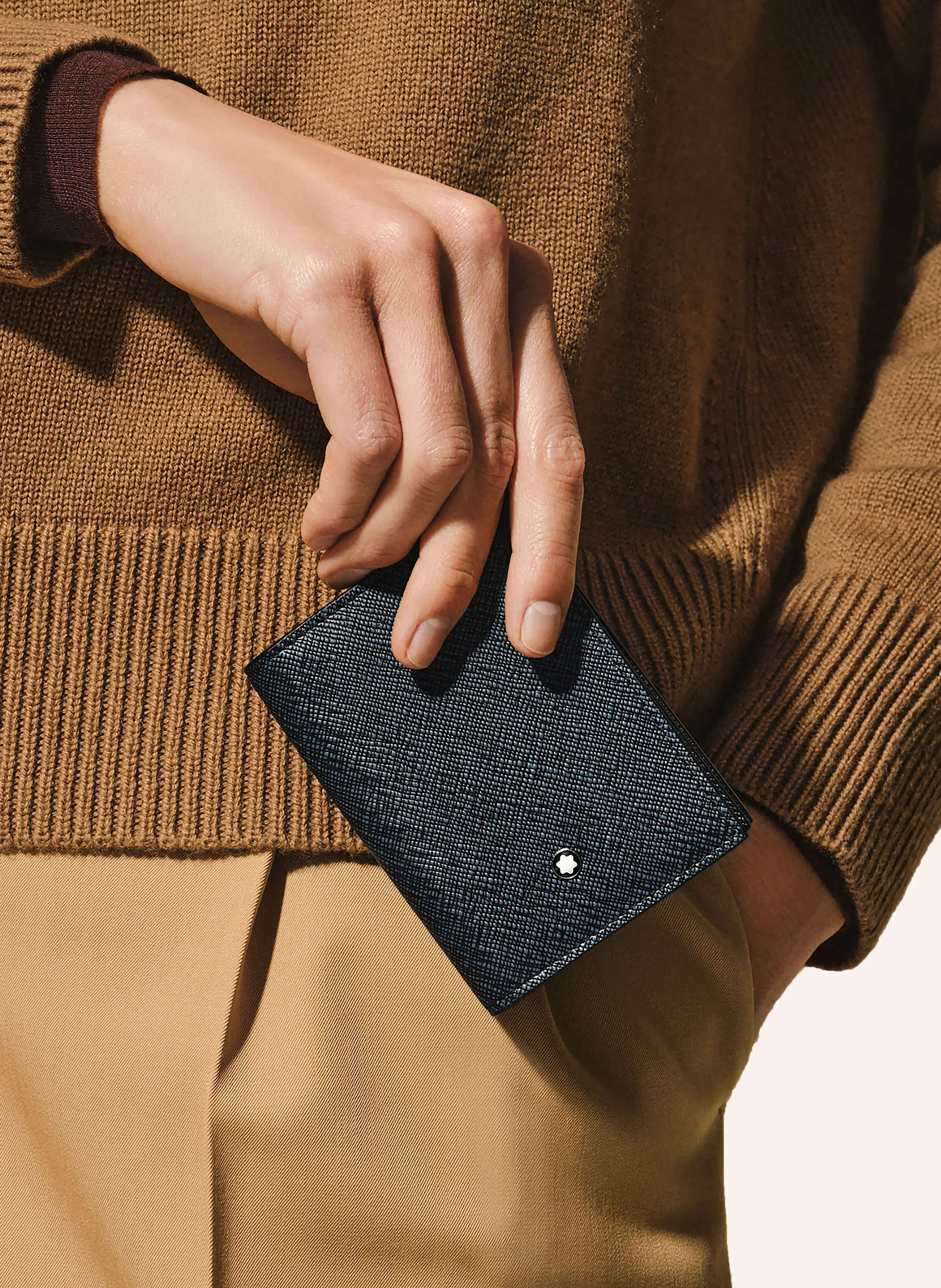 Thumbnail - Montblanc Saffiano-Kartenetui Sartorial blau