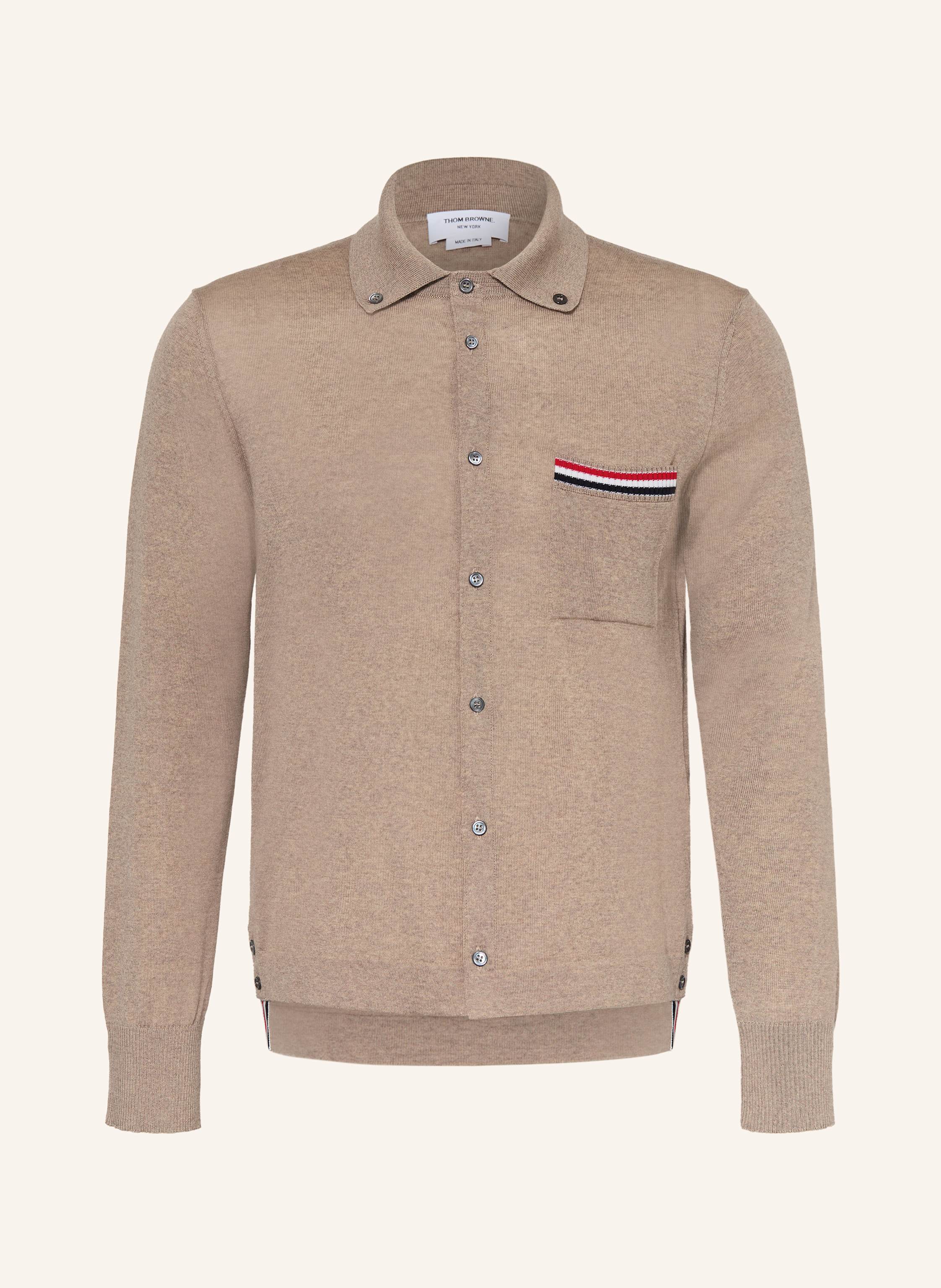 Thom Browne. Strickjacke beige