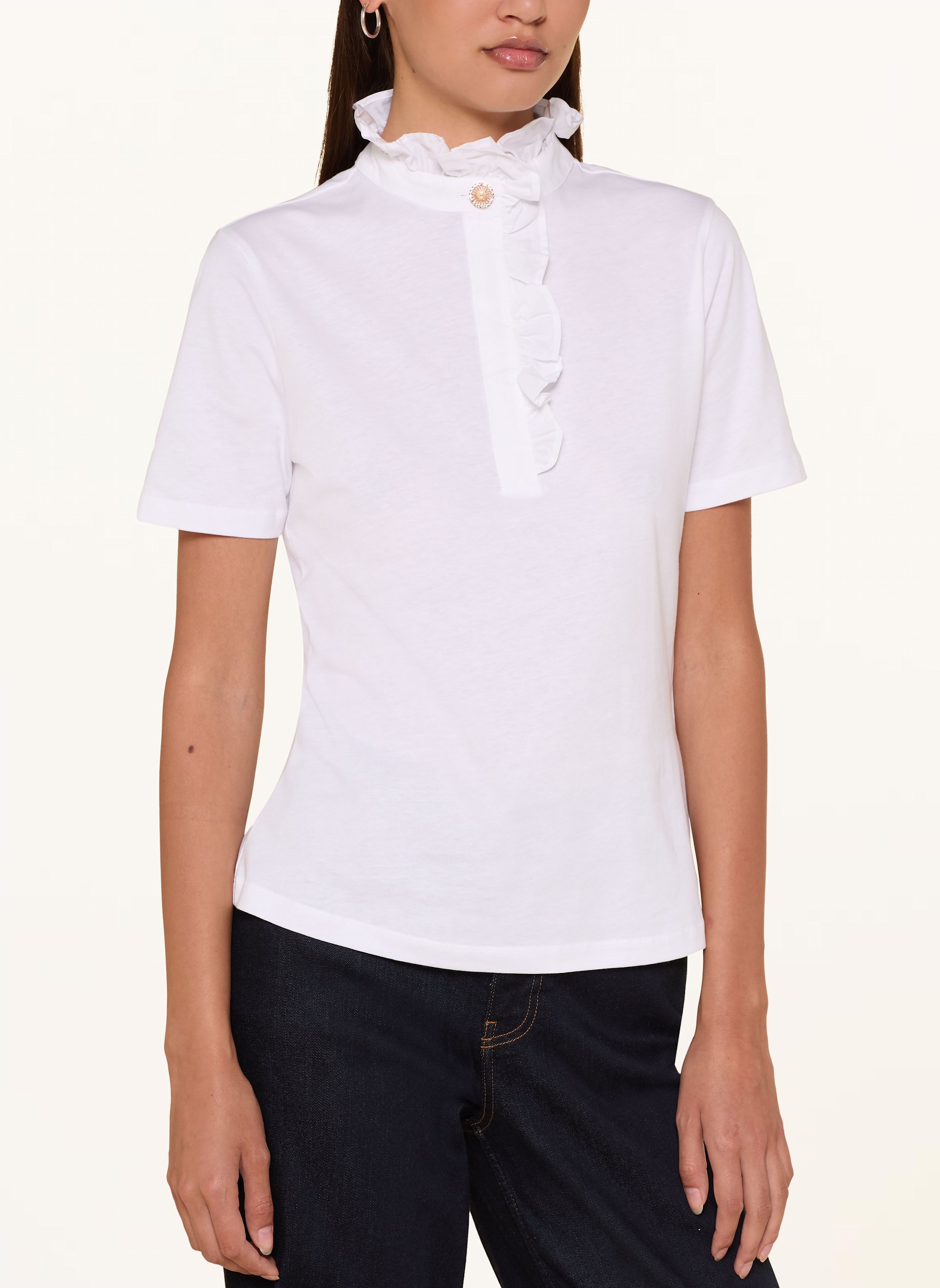 Thumbnail - Rich & Royal T-Shirt Mit Schmucksteinen weiss