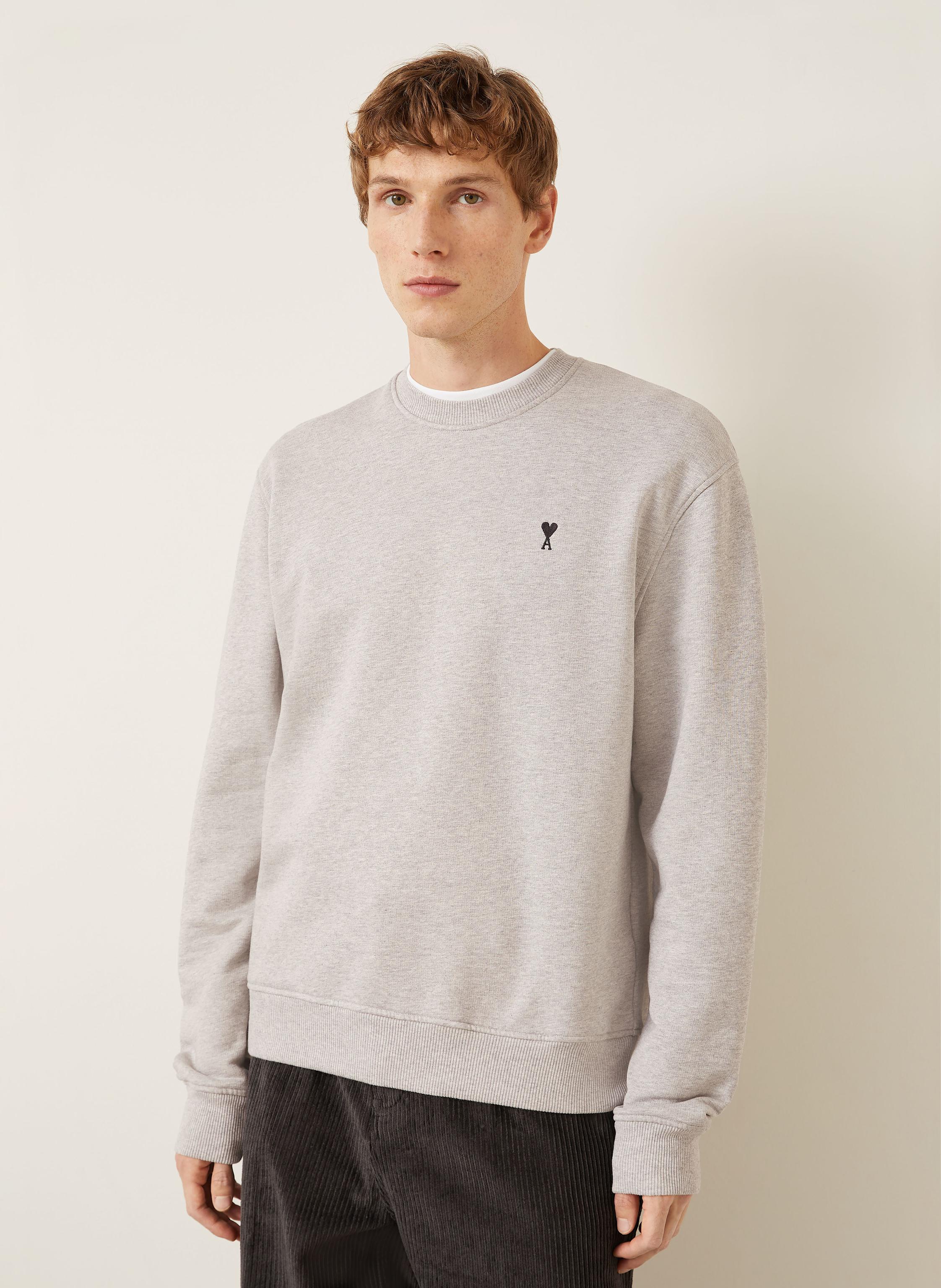 Thumbnail - Ami Paris Sweatshirt Molleton grau