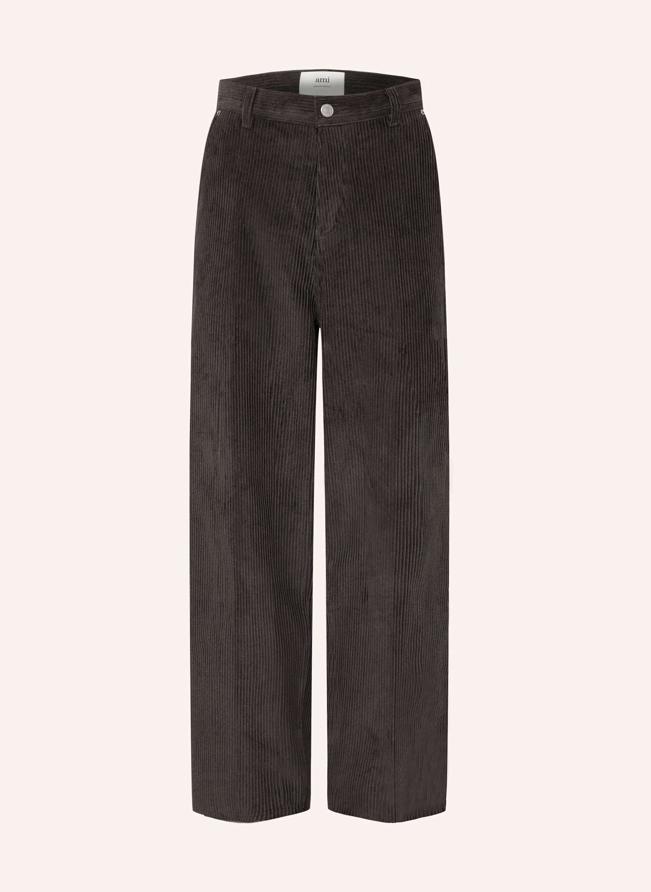 Ami Paris Cordhose Regular Fit grau