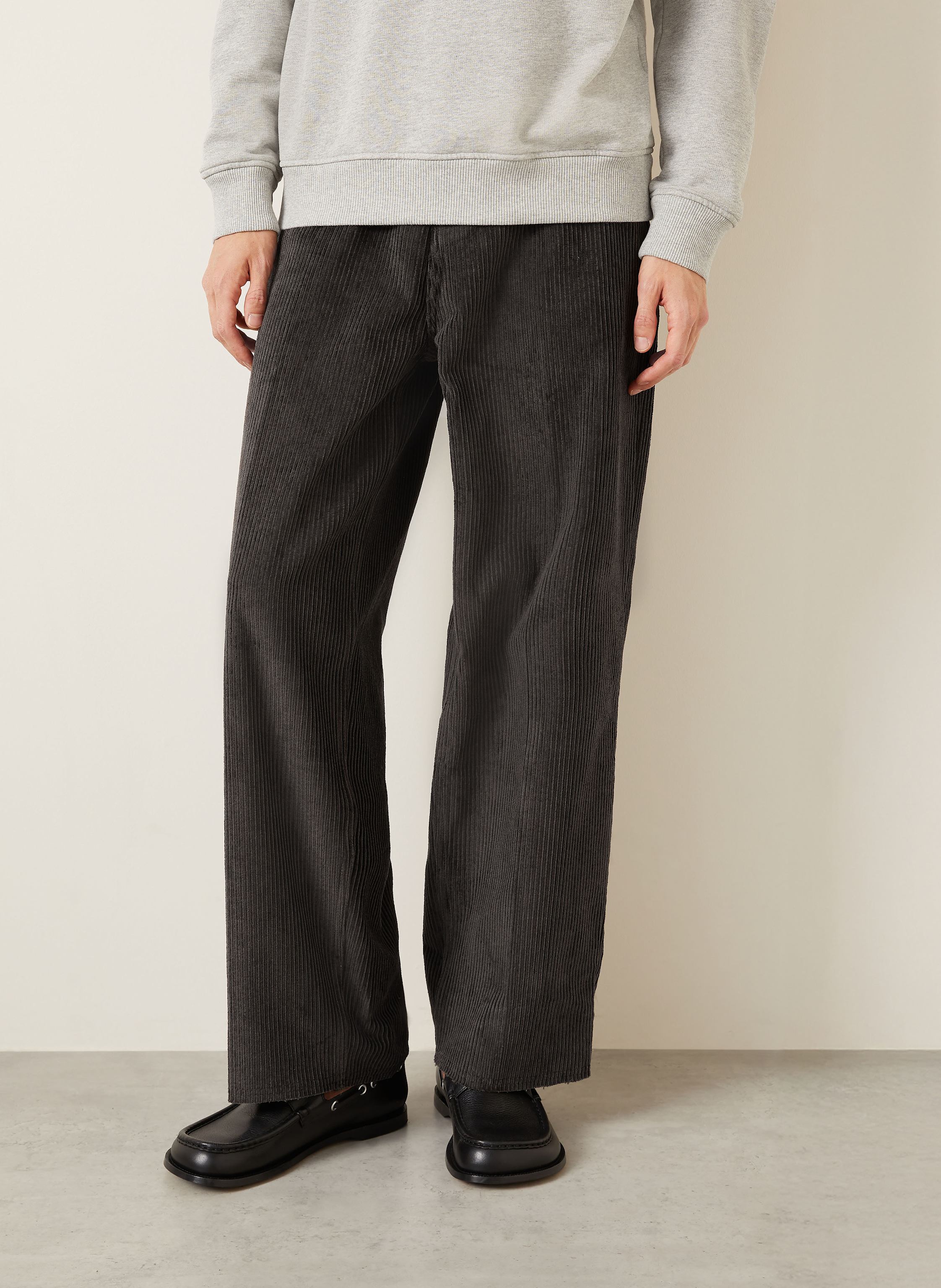 Thumbnail - Ami Paris Cordhose Regular Fit grau