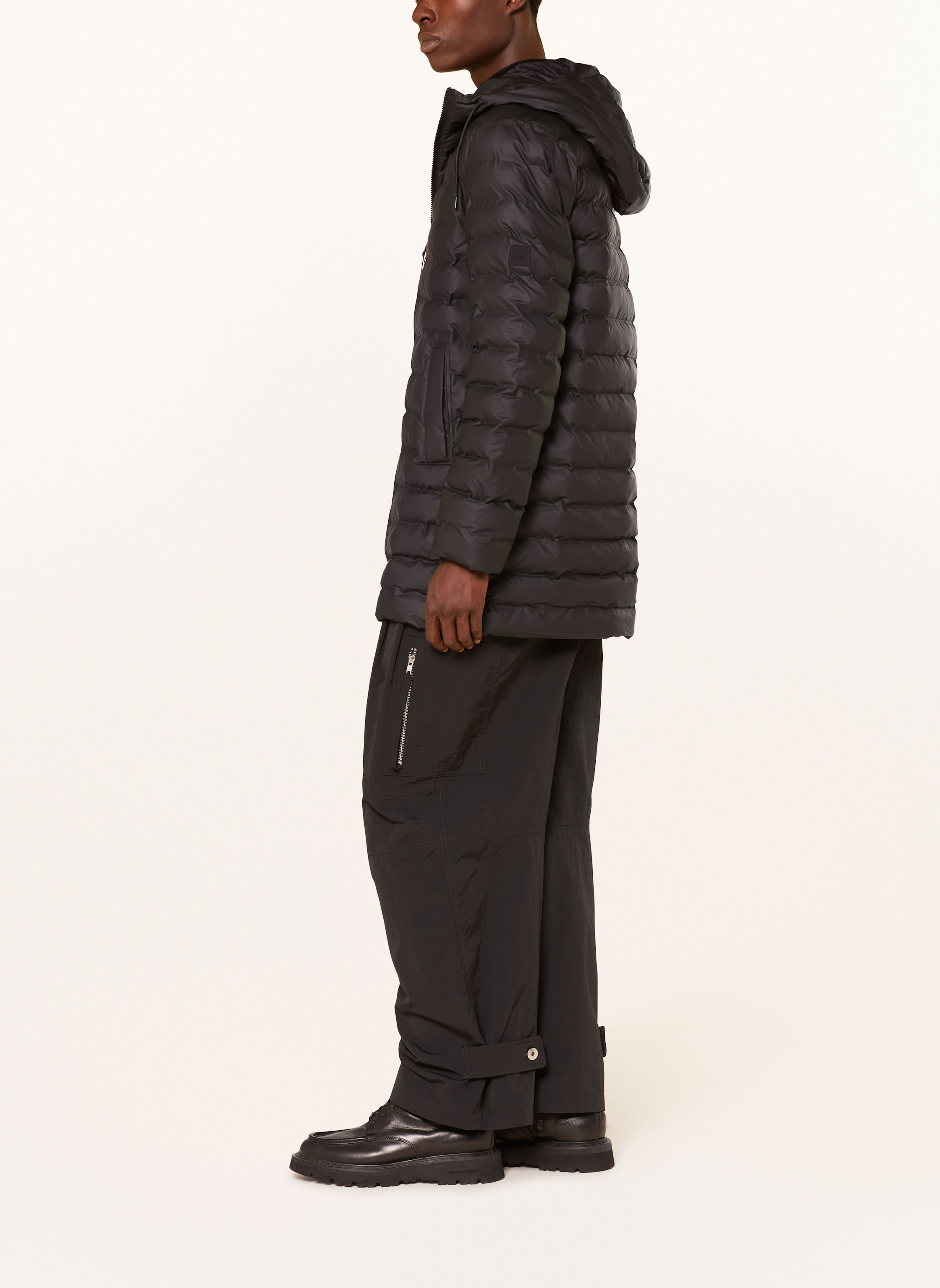 Thumbnail - Rains Steppmantel Lohja schwarz