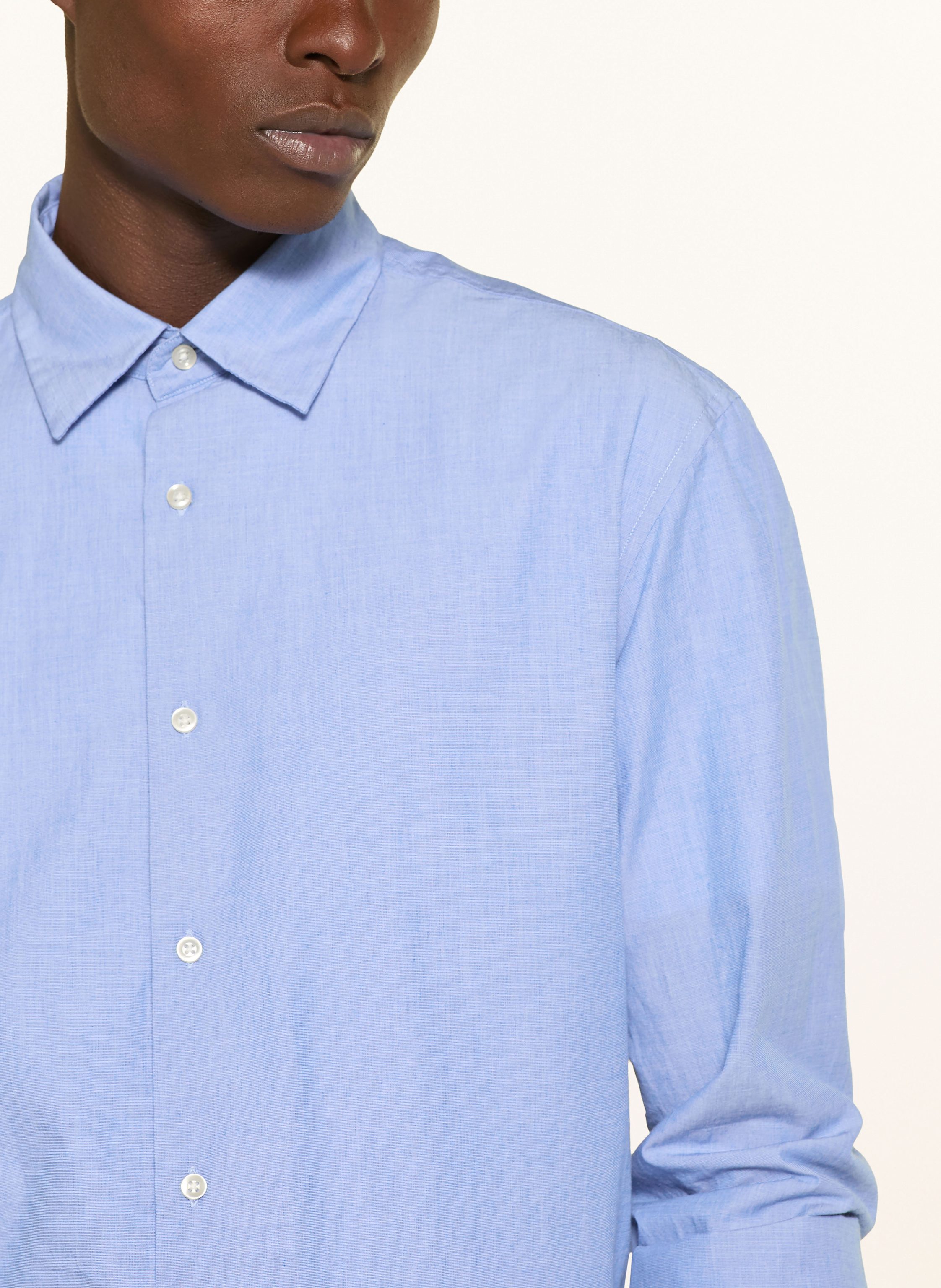 Thumbnail - Officine Générale Hemd Gad Comfort Fit blau