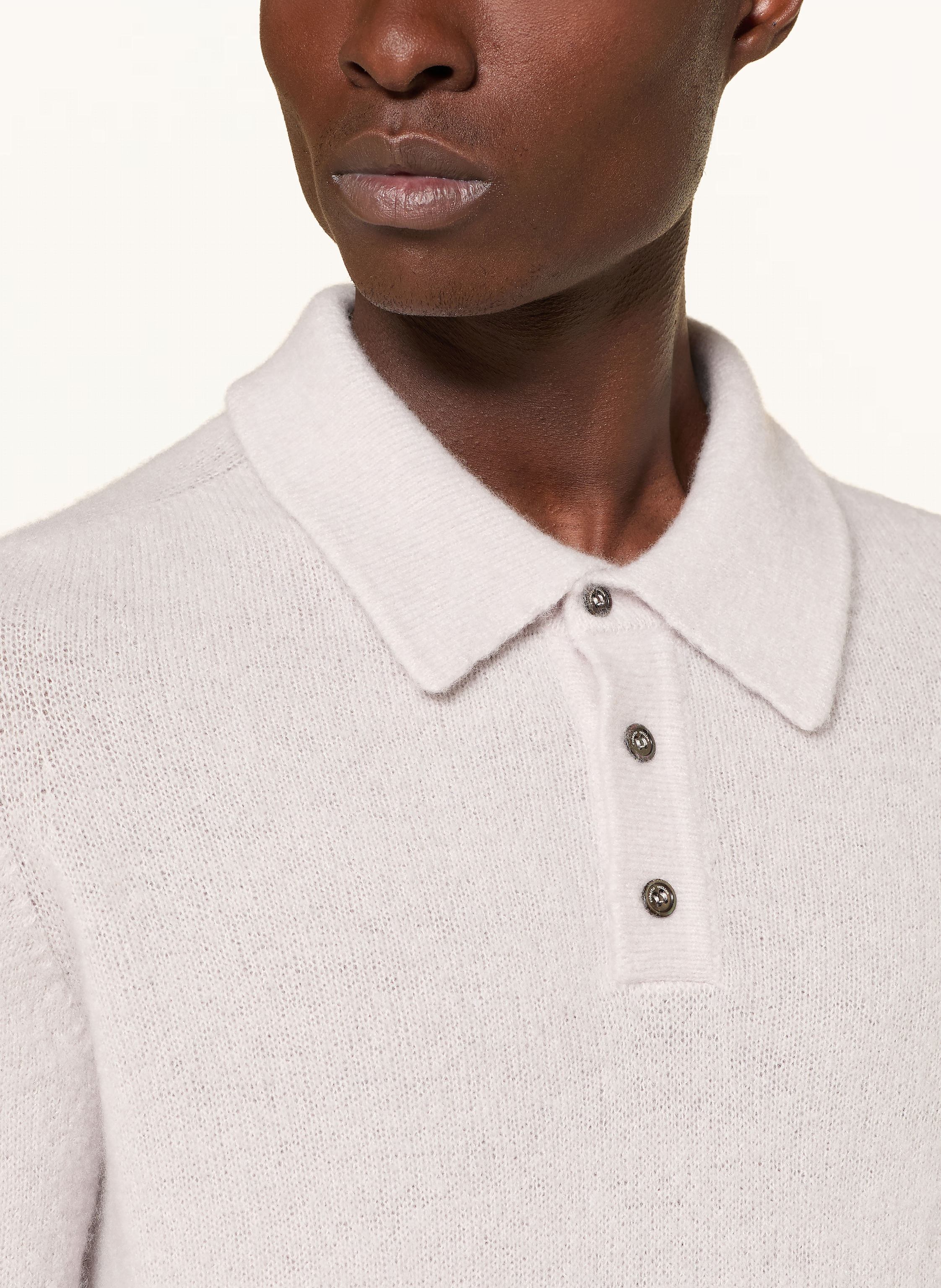 Thumbnail - Roberto Collina Strick-Poloshirt Aus Cashmere grau