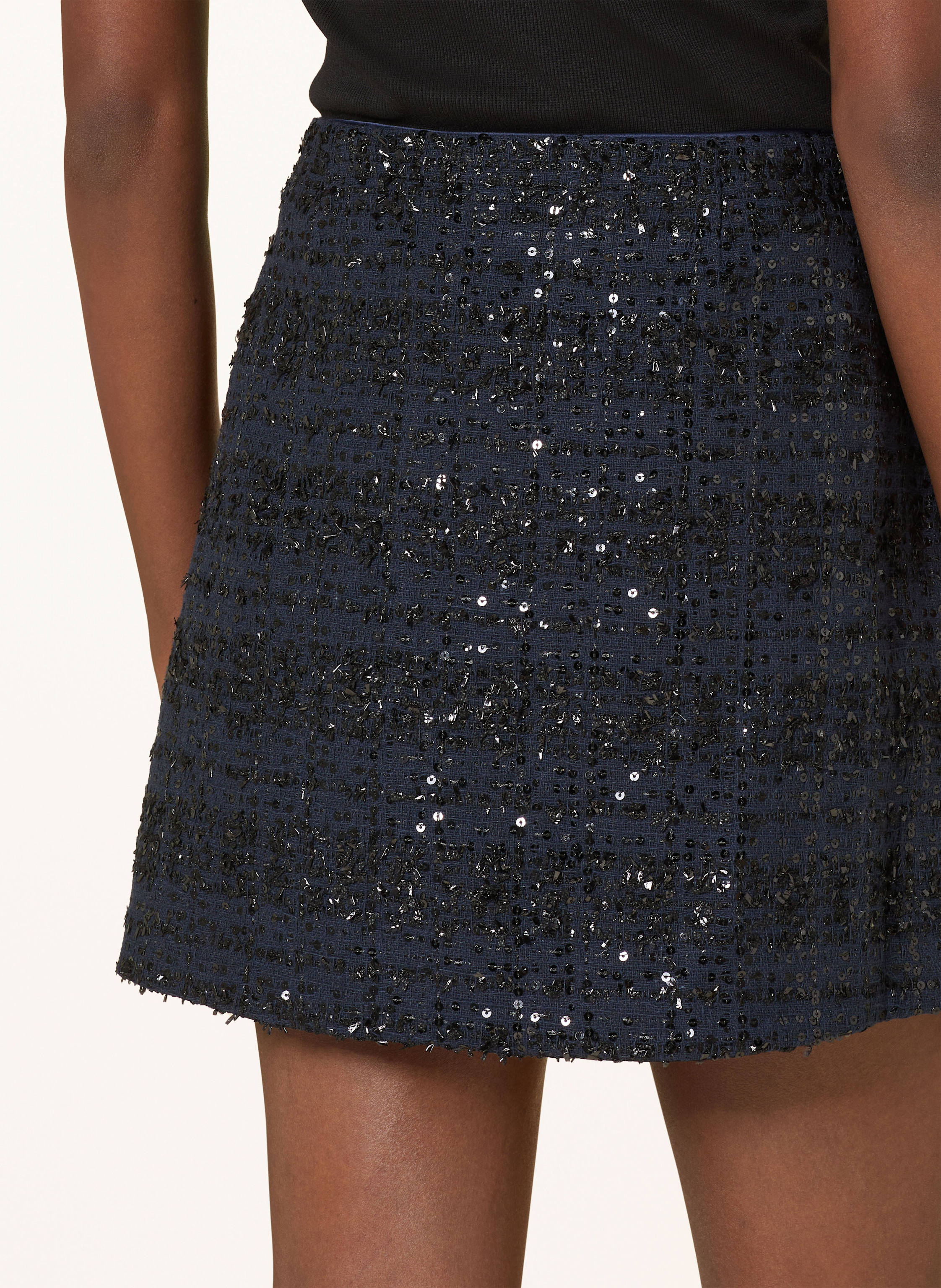 Thumbnail - Rotate Bouclé-Rock Mit Pailletten blau