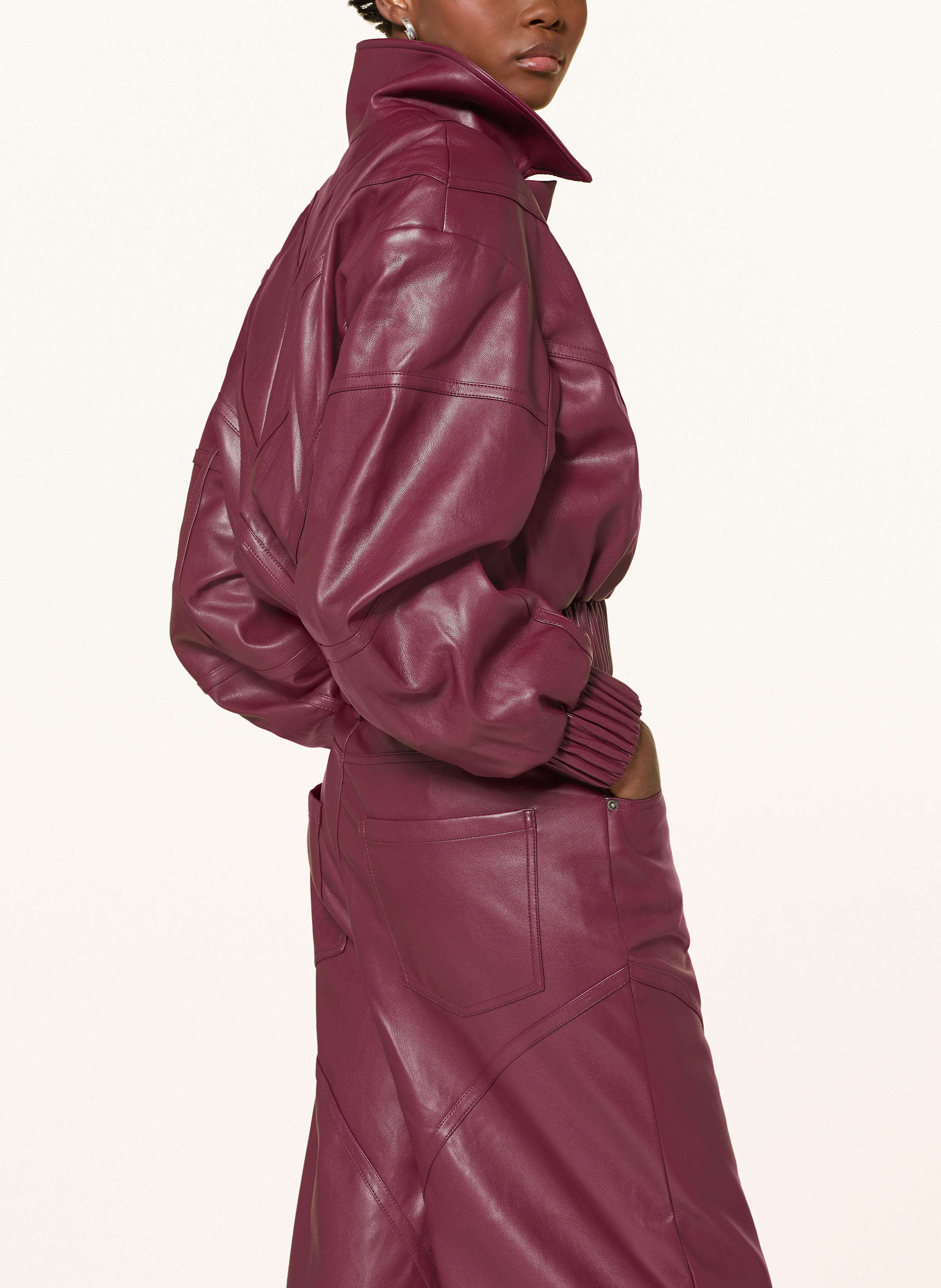 Thumbnail - Rotate Blouson In Lederoptik rot