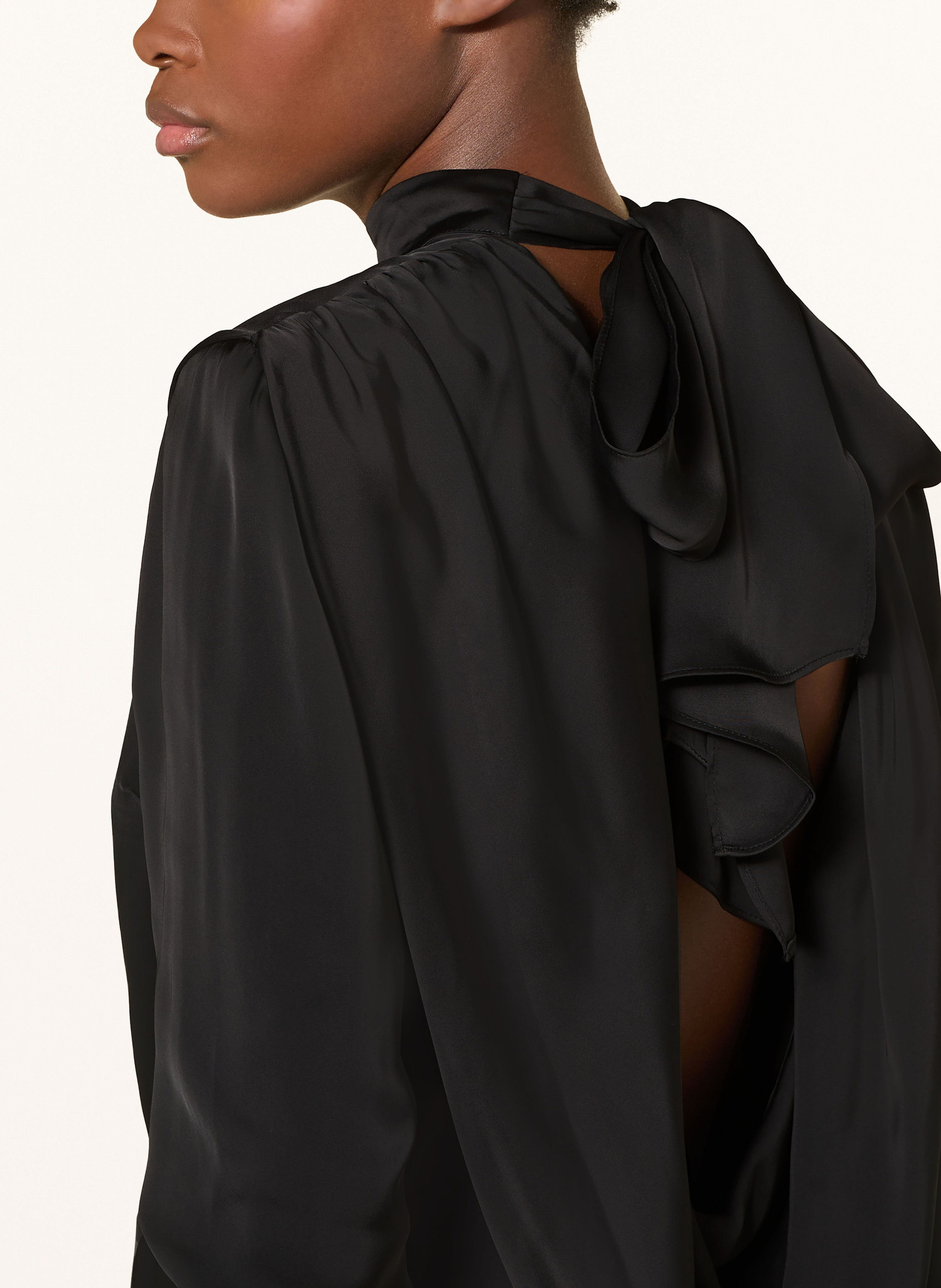 Thumbnail - Rotate Blusenshirt Aus Satin schwarz