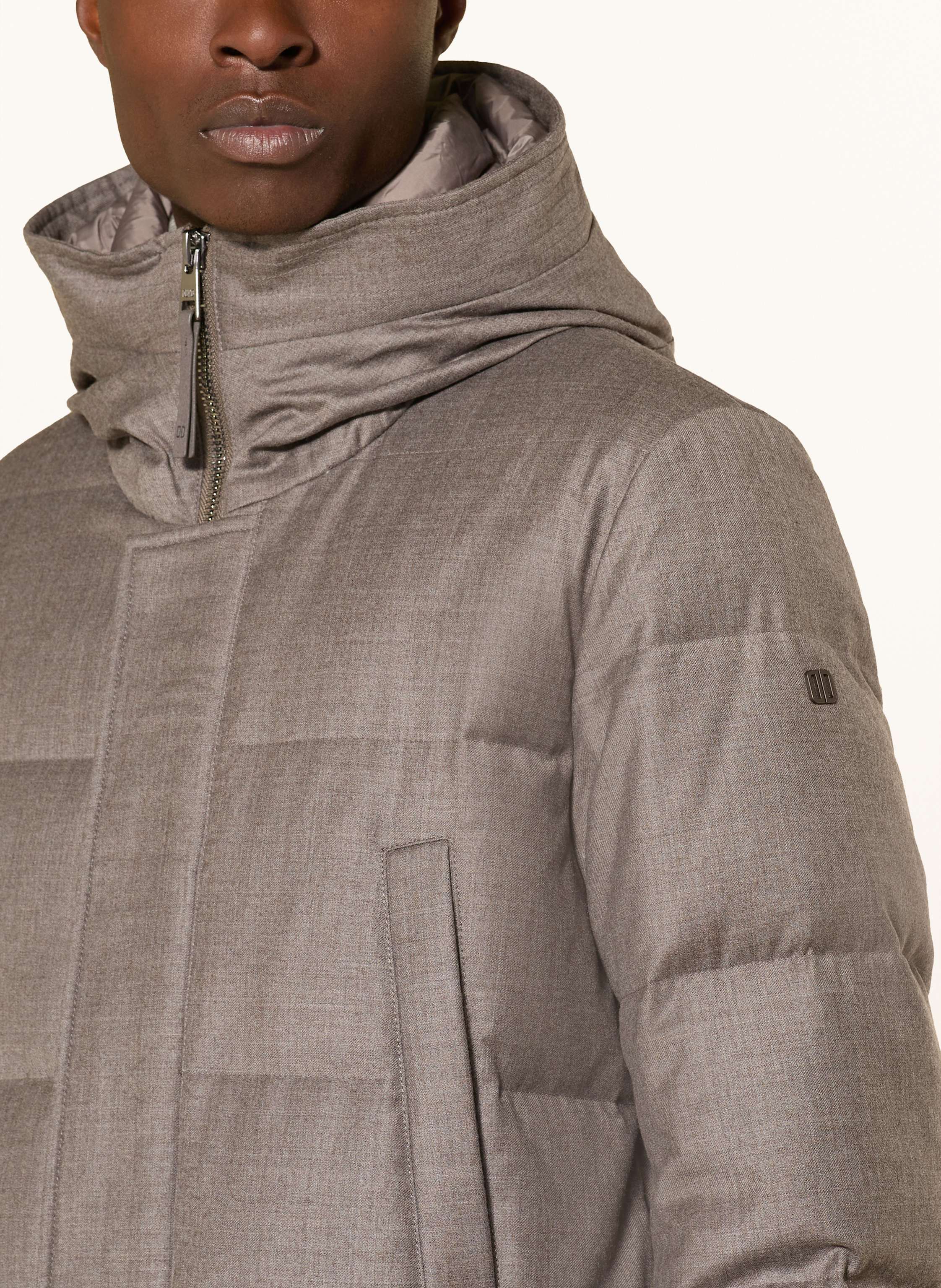 Thumbnail - Duno Daunenparka Aus Wolle braun