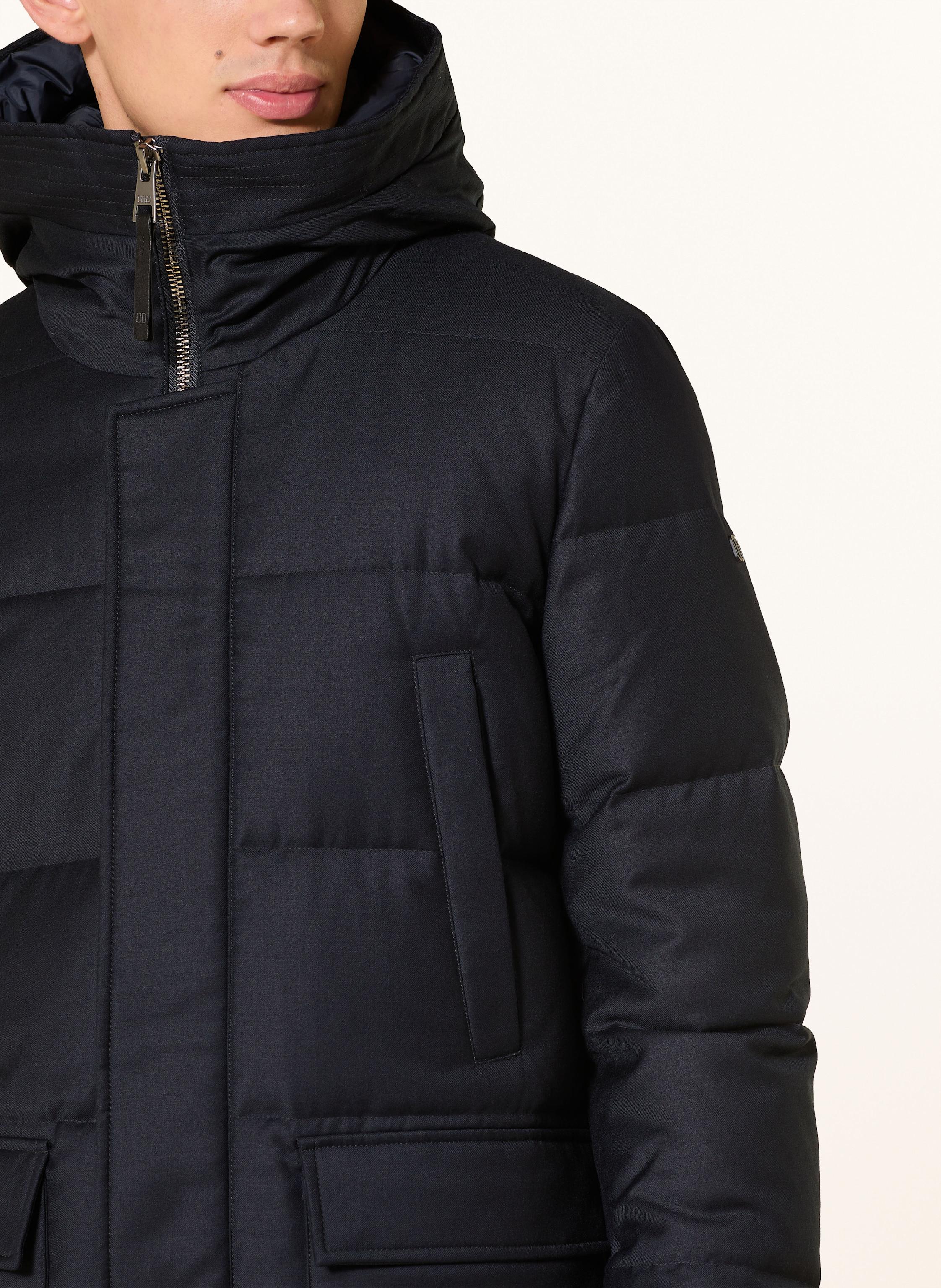 Thumbnail - Duno Daunenparka Aus Wolle blau