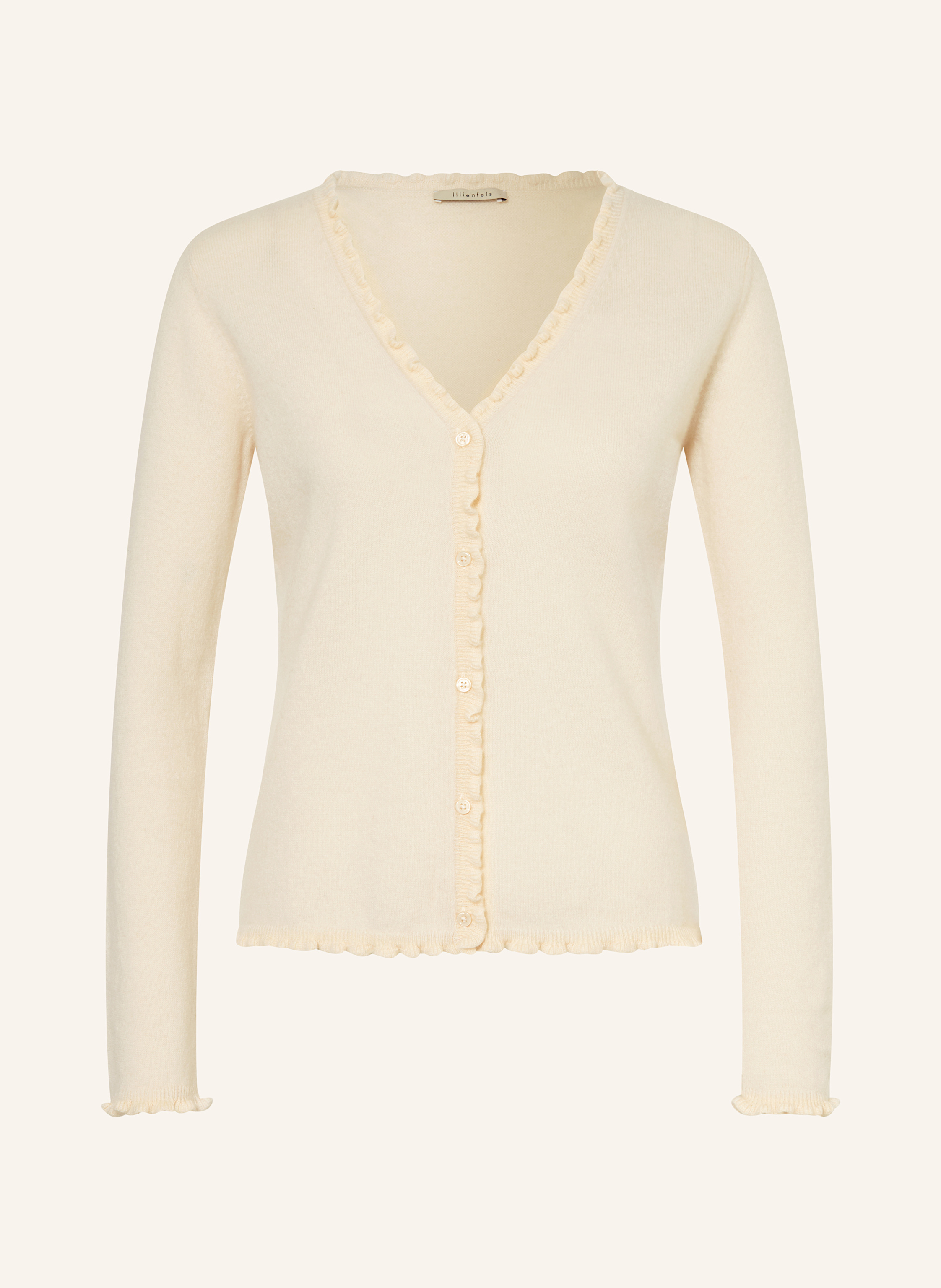 Lilienfels Strickjacke Aus Cashmere weiss