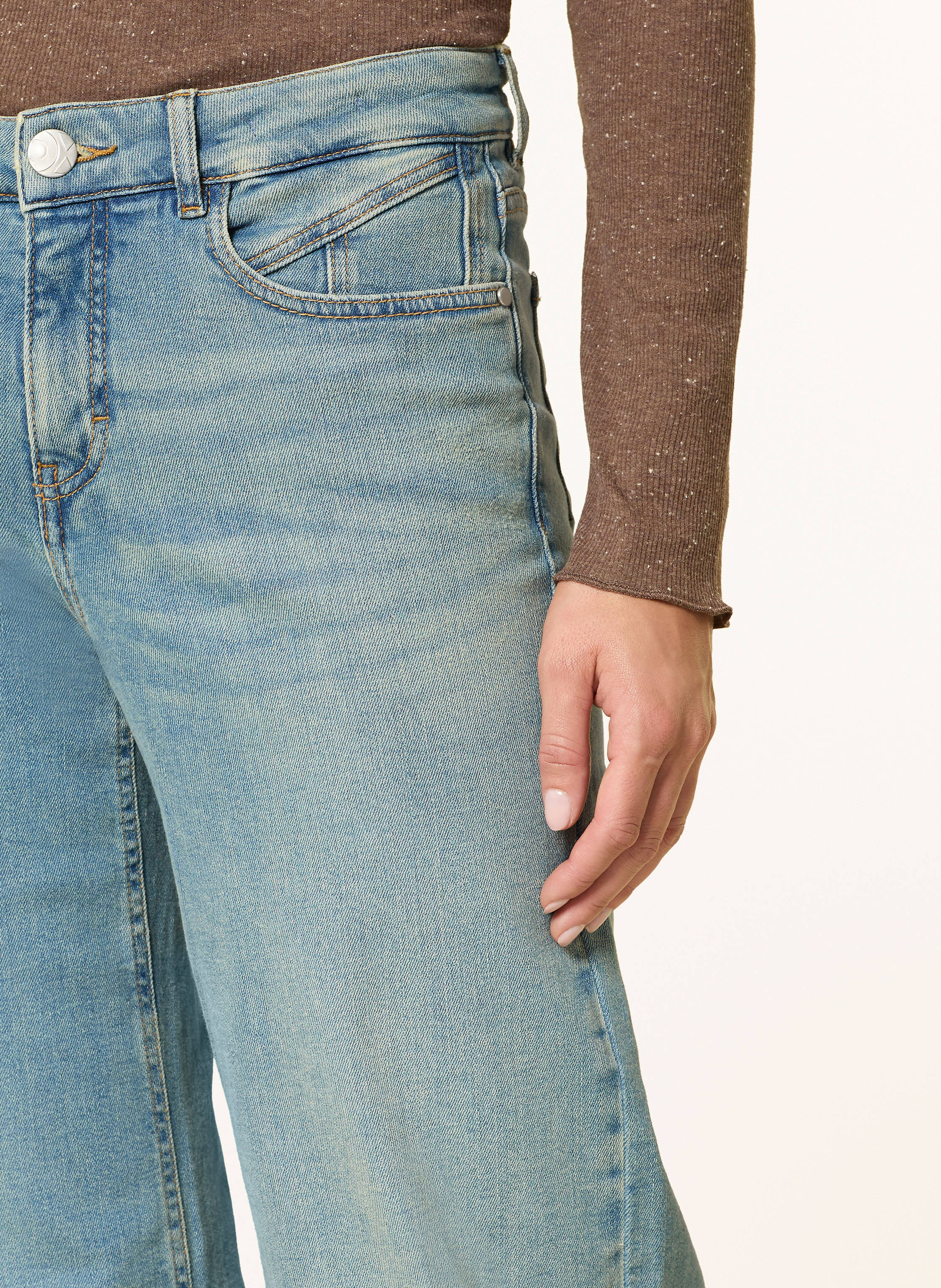 Thumbnail - Opus Pants Wide Leg Jeans Melly Cool blau