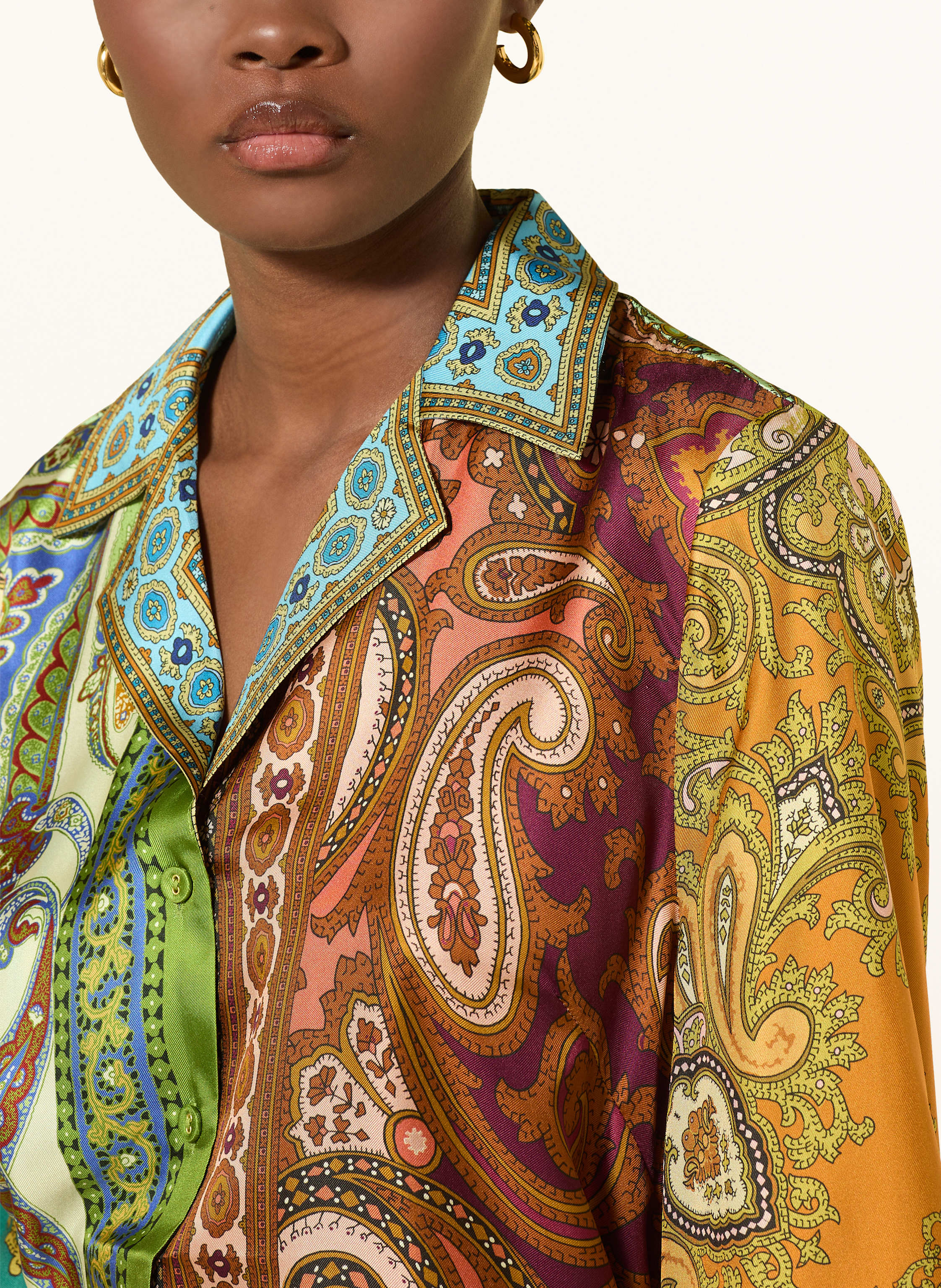 Thumbnail - Alémais Seidenbluse Clemenza beige