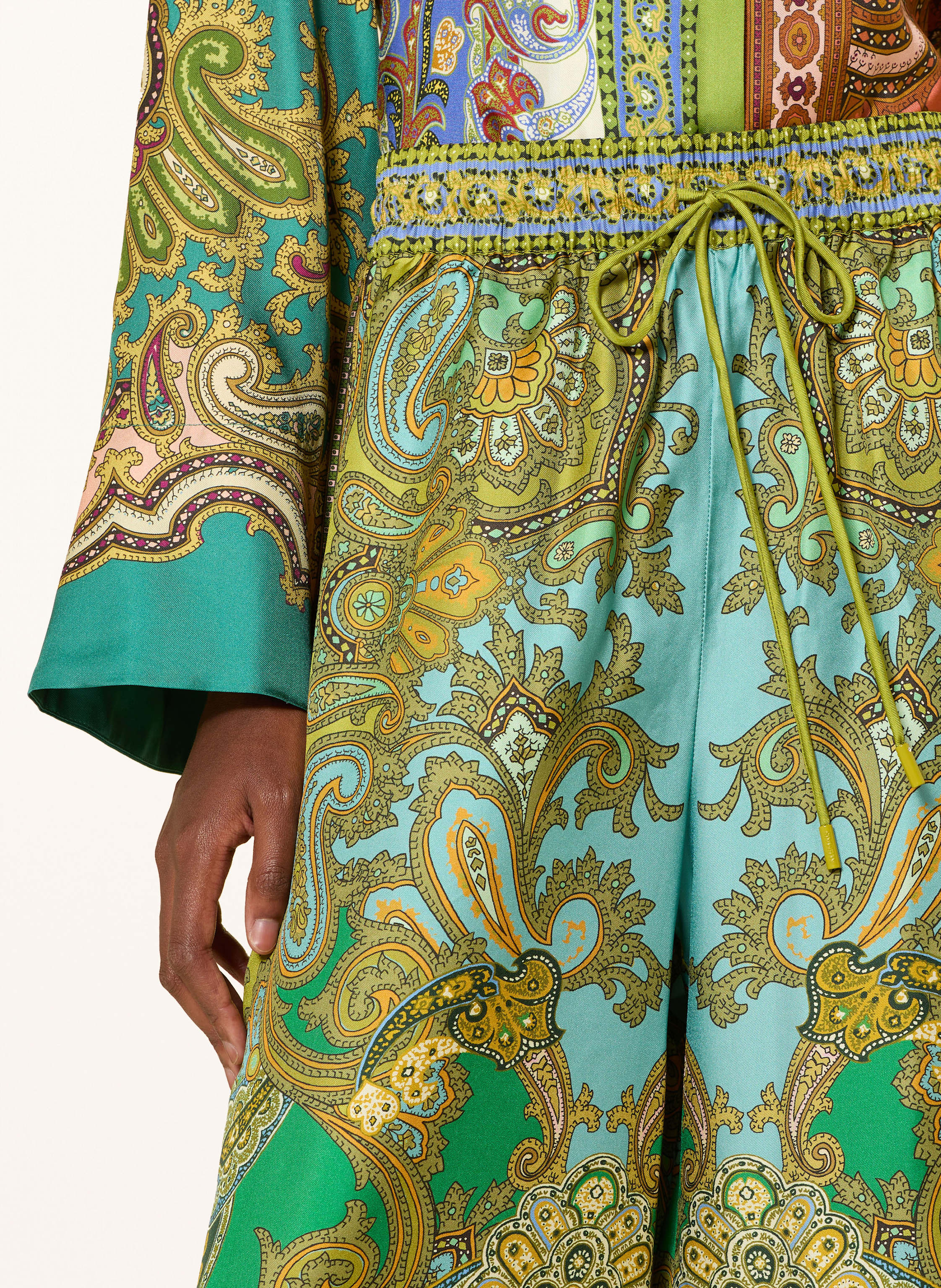 Thumbnail - Alémais Marlenehose Clemenza Aus Seide beige