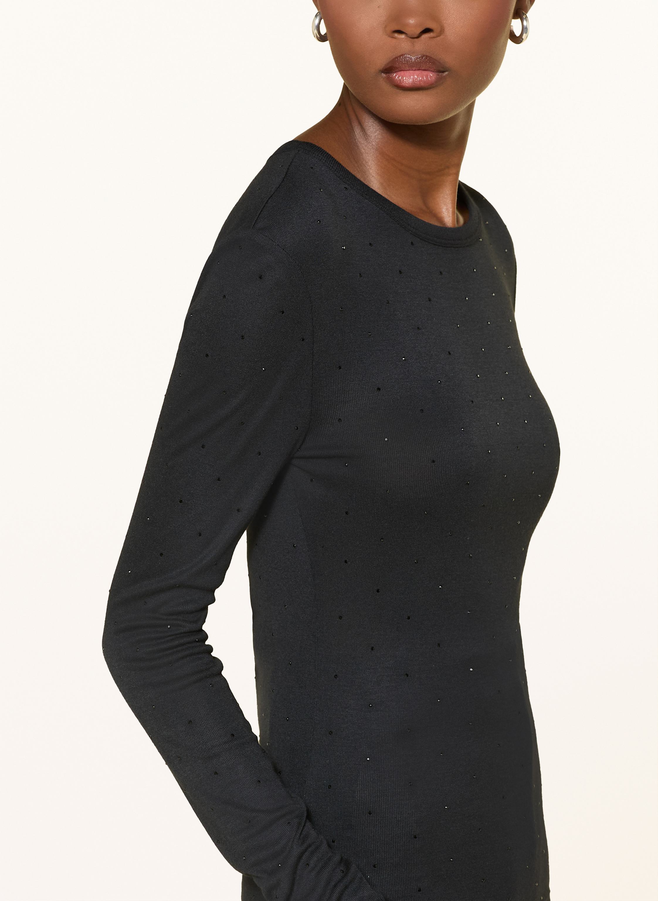 Thumbnail - Mrs & Hugs Longsleeve Mit Schmucksteinen schwarz