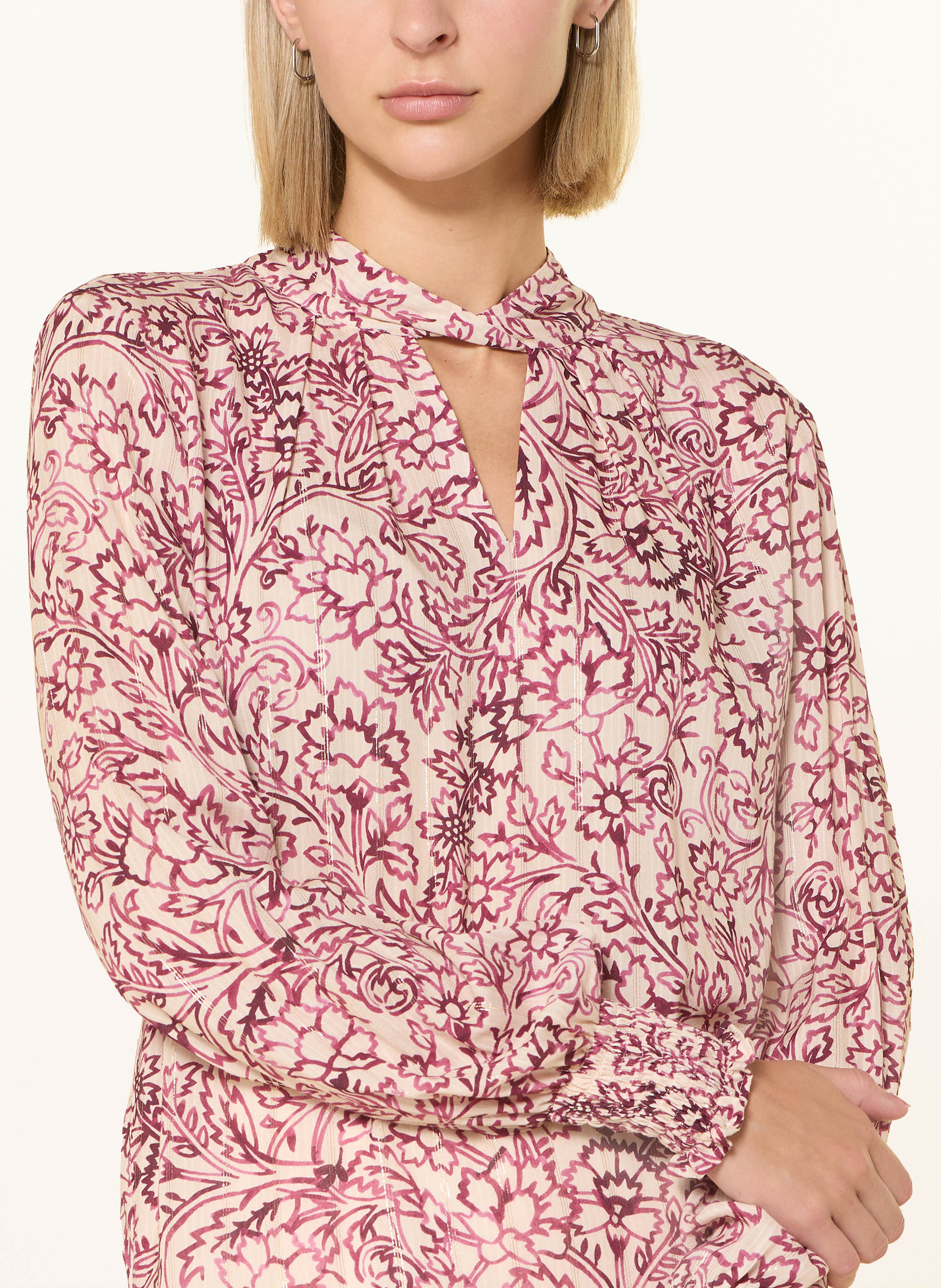 Thumbnail - Eterna Blusenshirt Mit Glitzergarn Und Cut-Outs pink