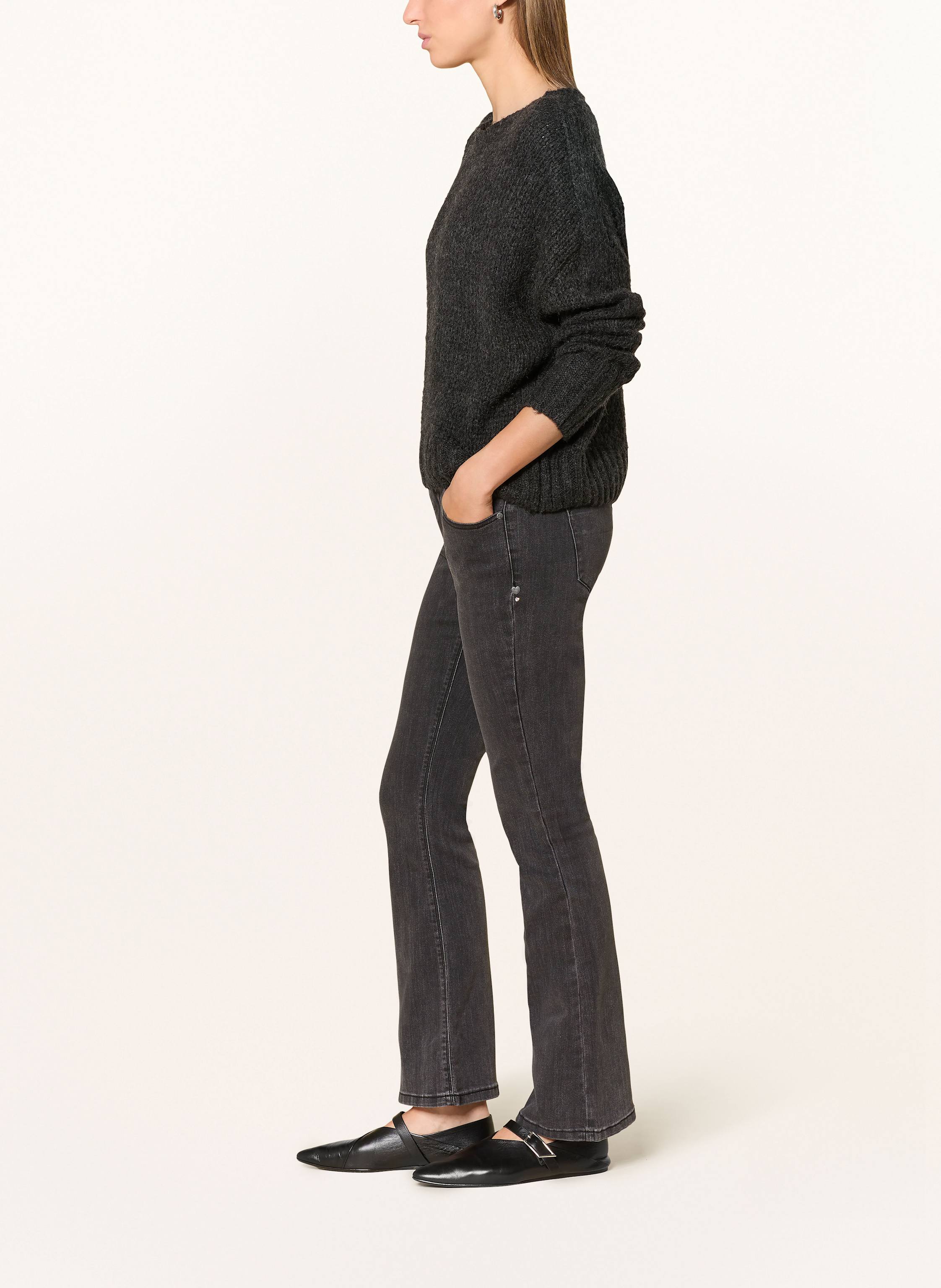 Thumbnail - Buena Vista Bootcut Jeans Italy K schwarz