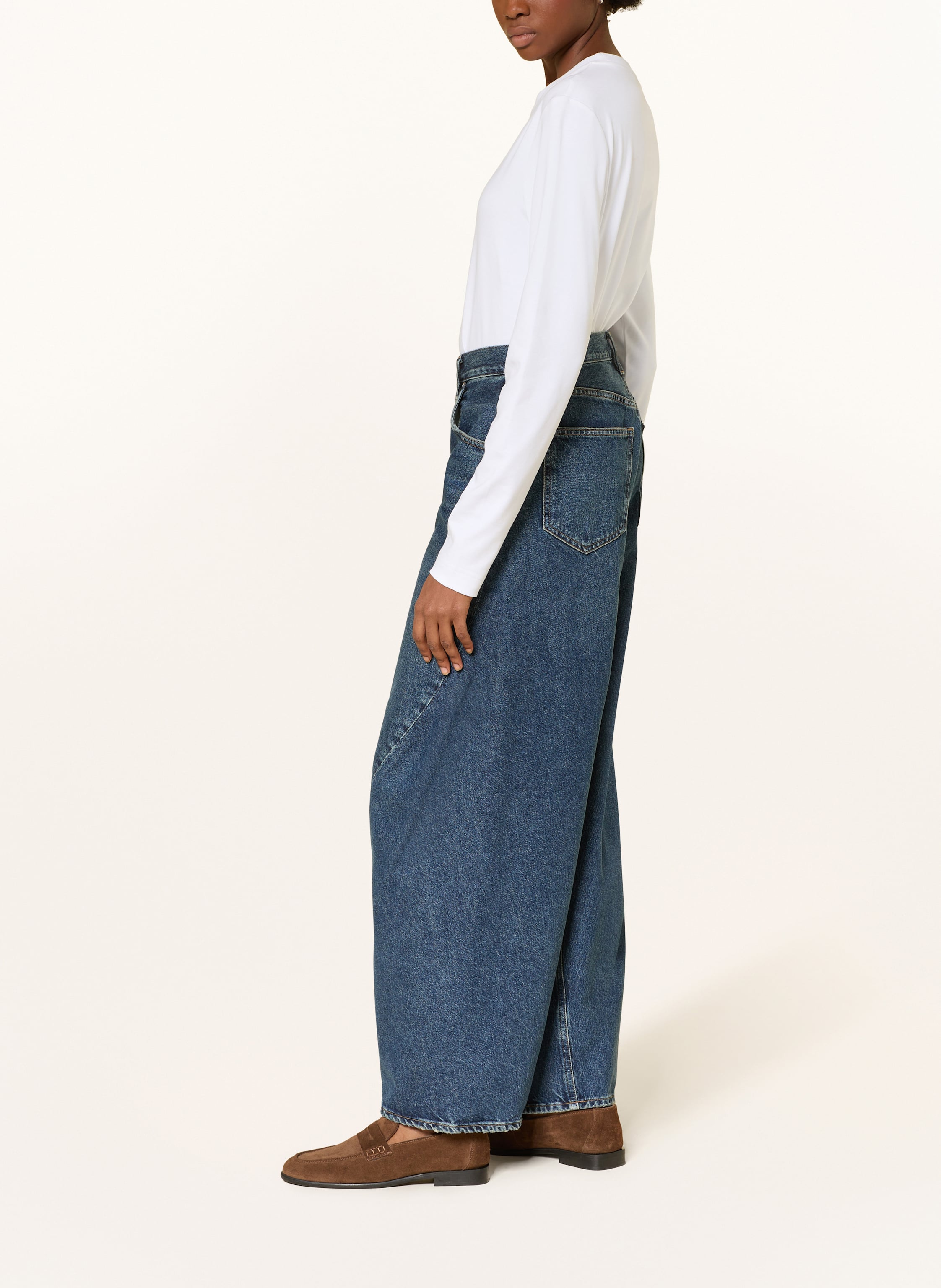 Thumbnail - Agolde Wide Leg Jeans Twist blau