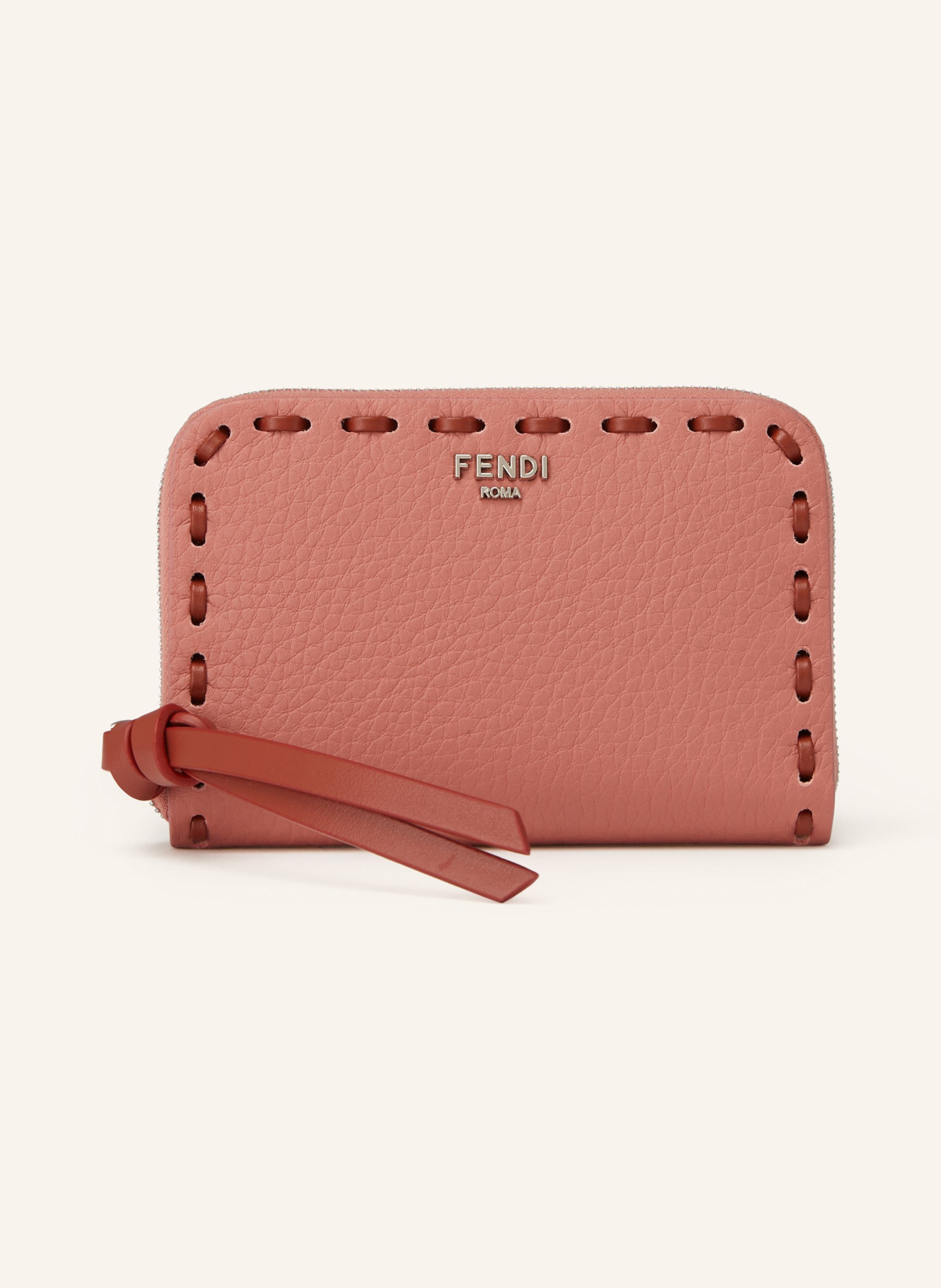 Fendi Fendi Geldbörse Selleria Micro rosa in HELLROT