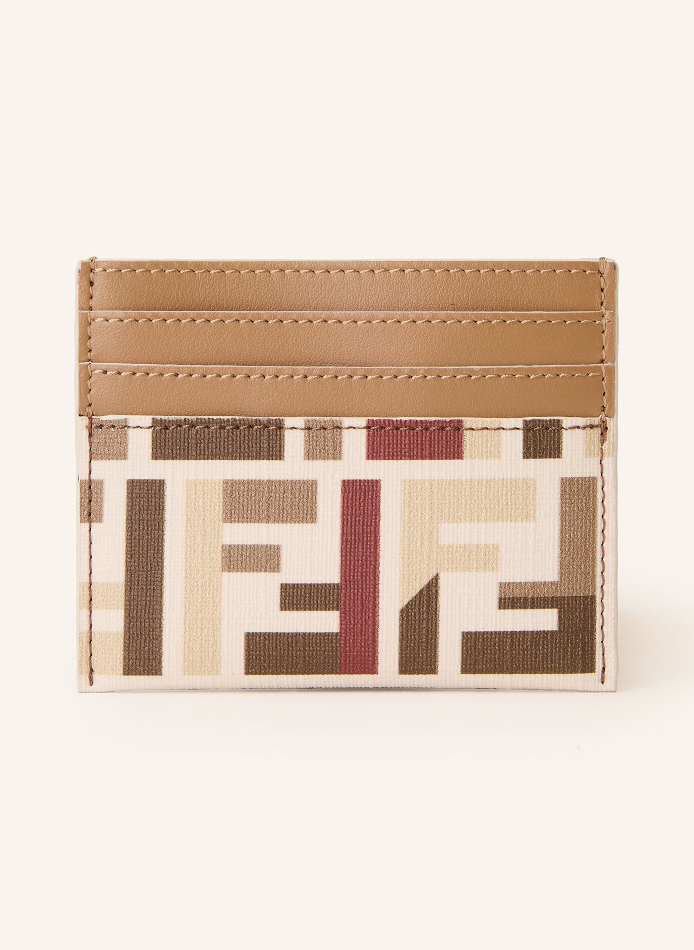 Fendi Fendi Kartenetui Fendi Roma weiss in BEIGE / CREME / DUNKELROT