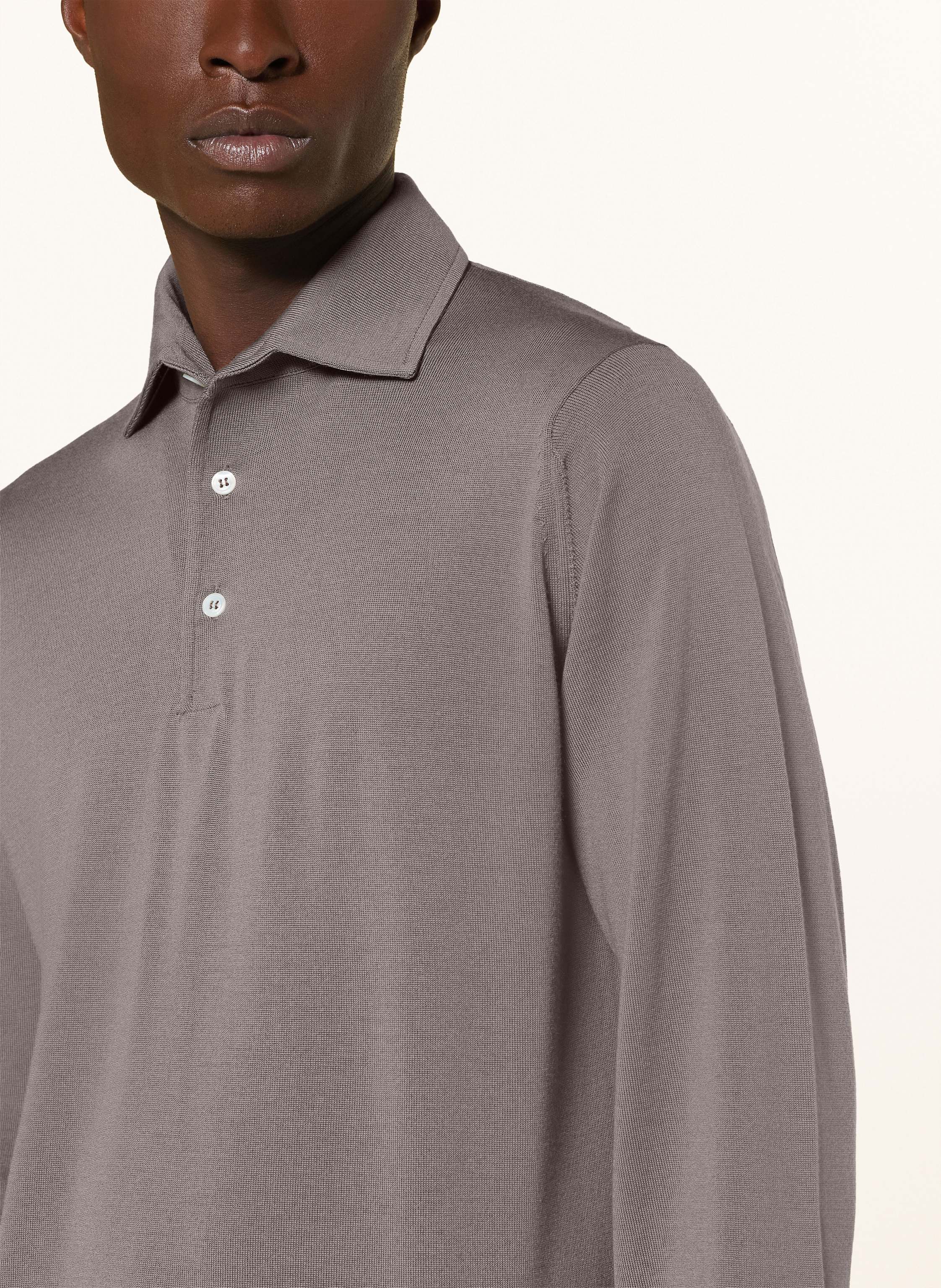 Thumbnail - Lardini Strick-Poloshirt grau