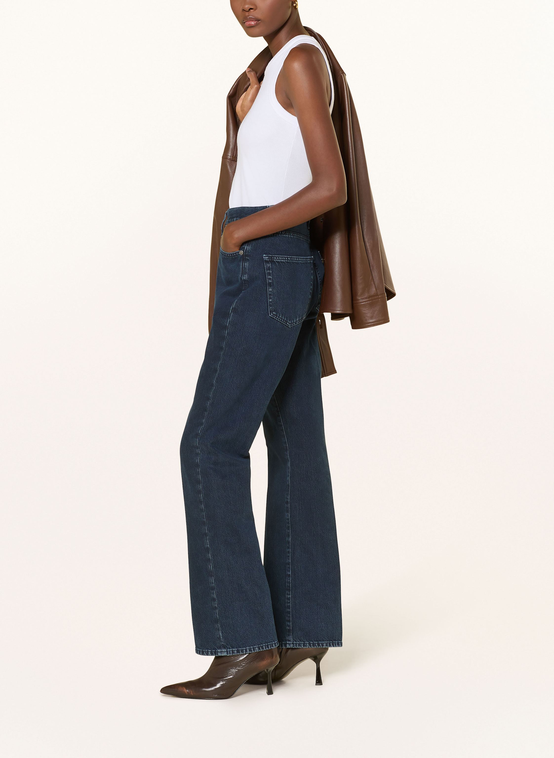 Thumbnail - Frame Straight Jeans The Vertical blau